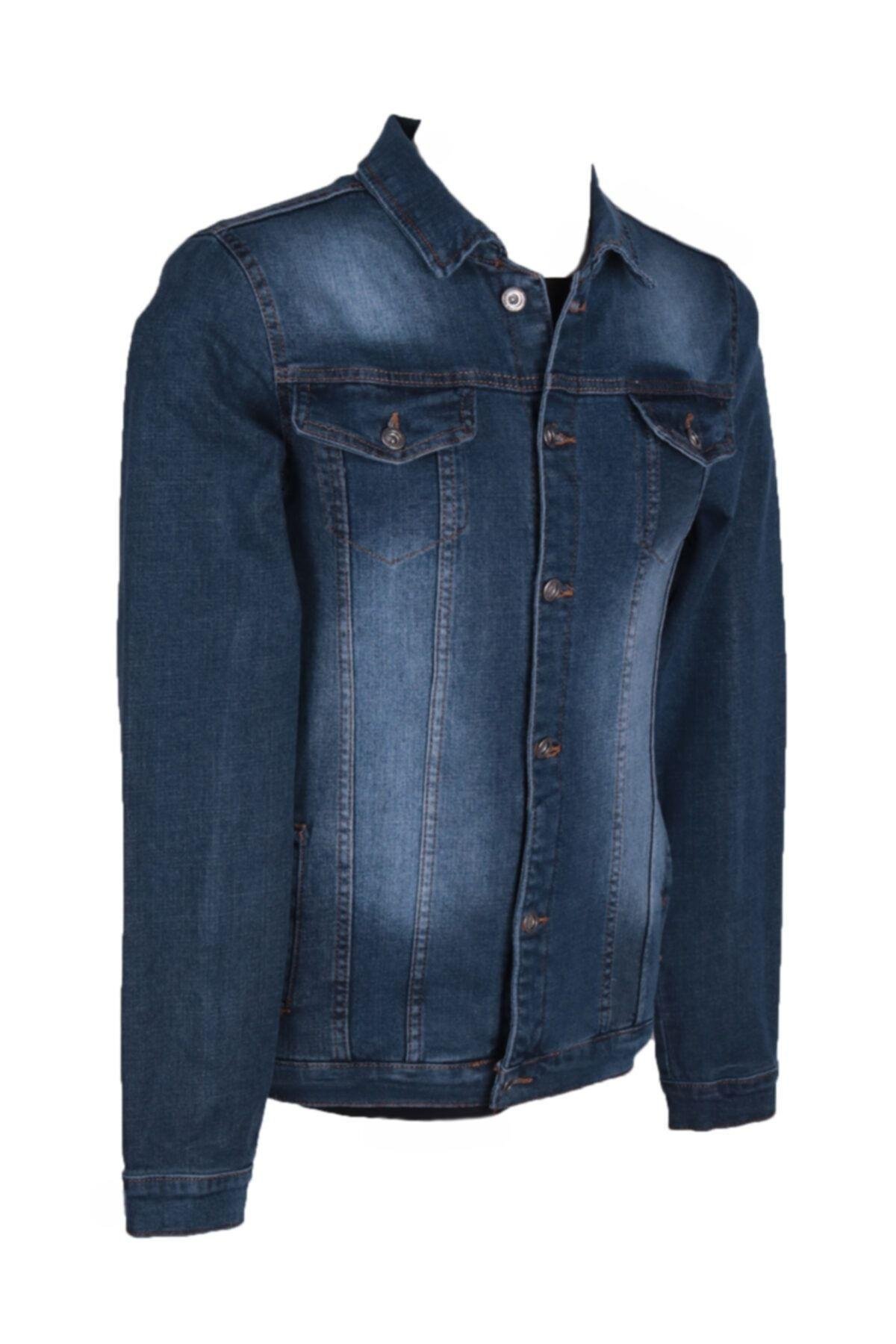 Erkek Denim Mont Açık Mavi Trent Kot Ceket