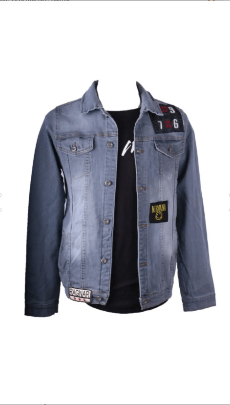 Erkek Denim Mont Armalı Kot Ceket