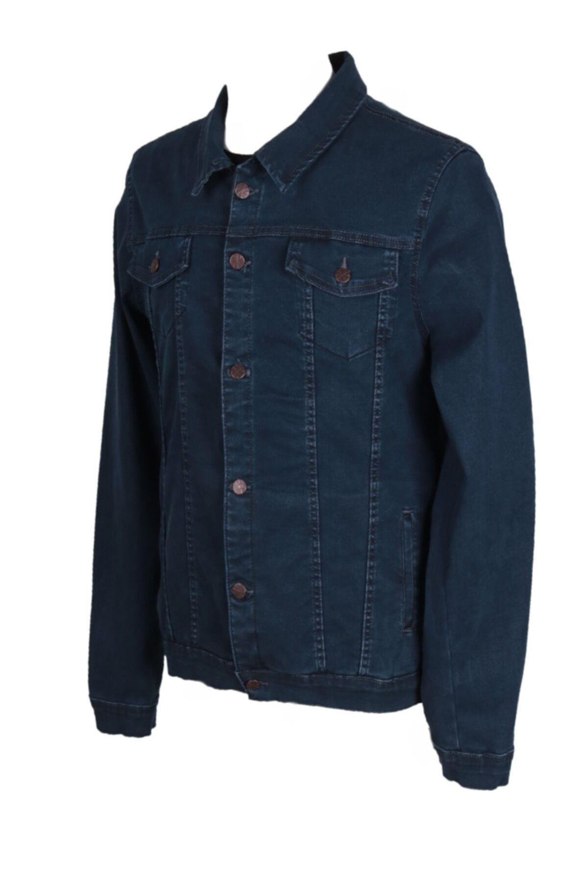Erkek Denim Mont Kot Ceket Likralı Rahat