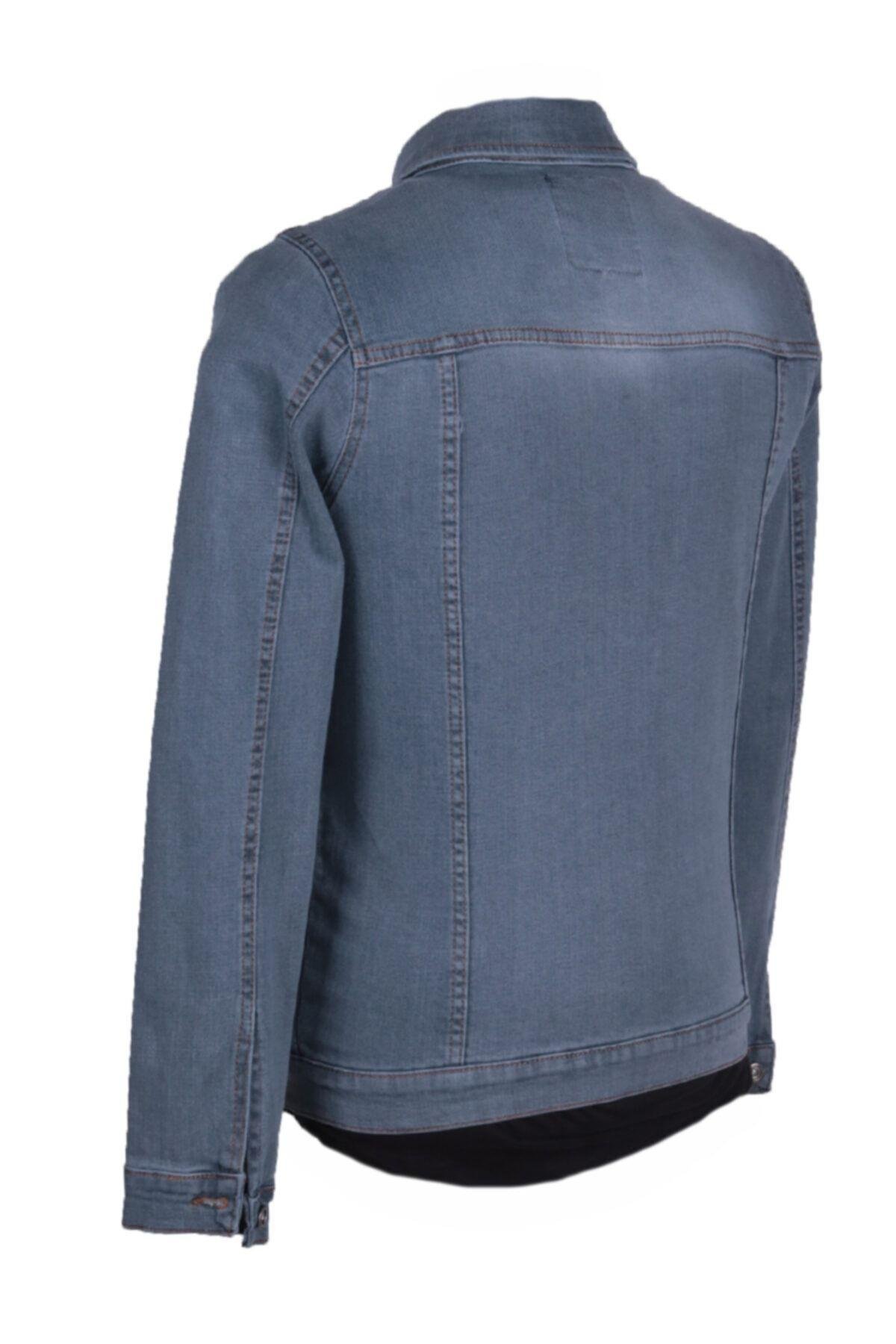 Erkek Denim Mont Mat Mavi Trent Kot Ceket