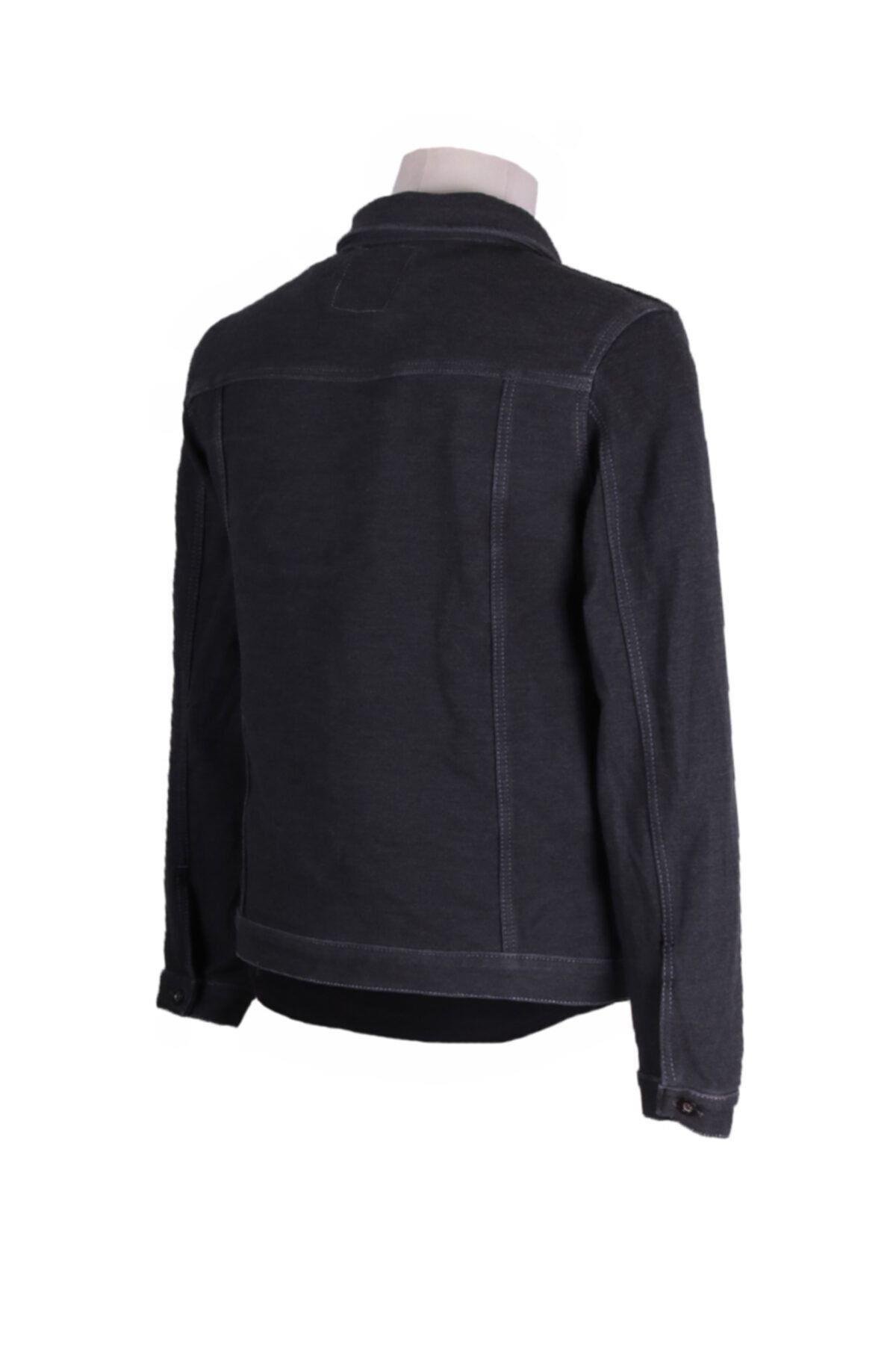 Erkek Denim Mont Şık Giyim Füme