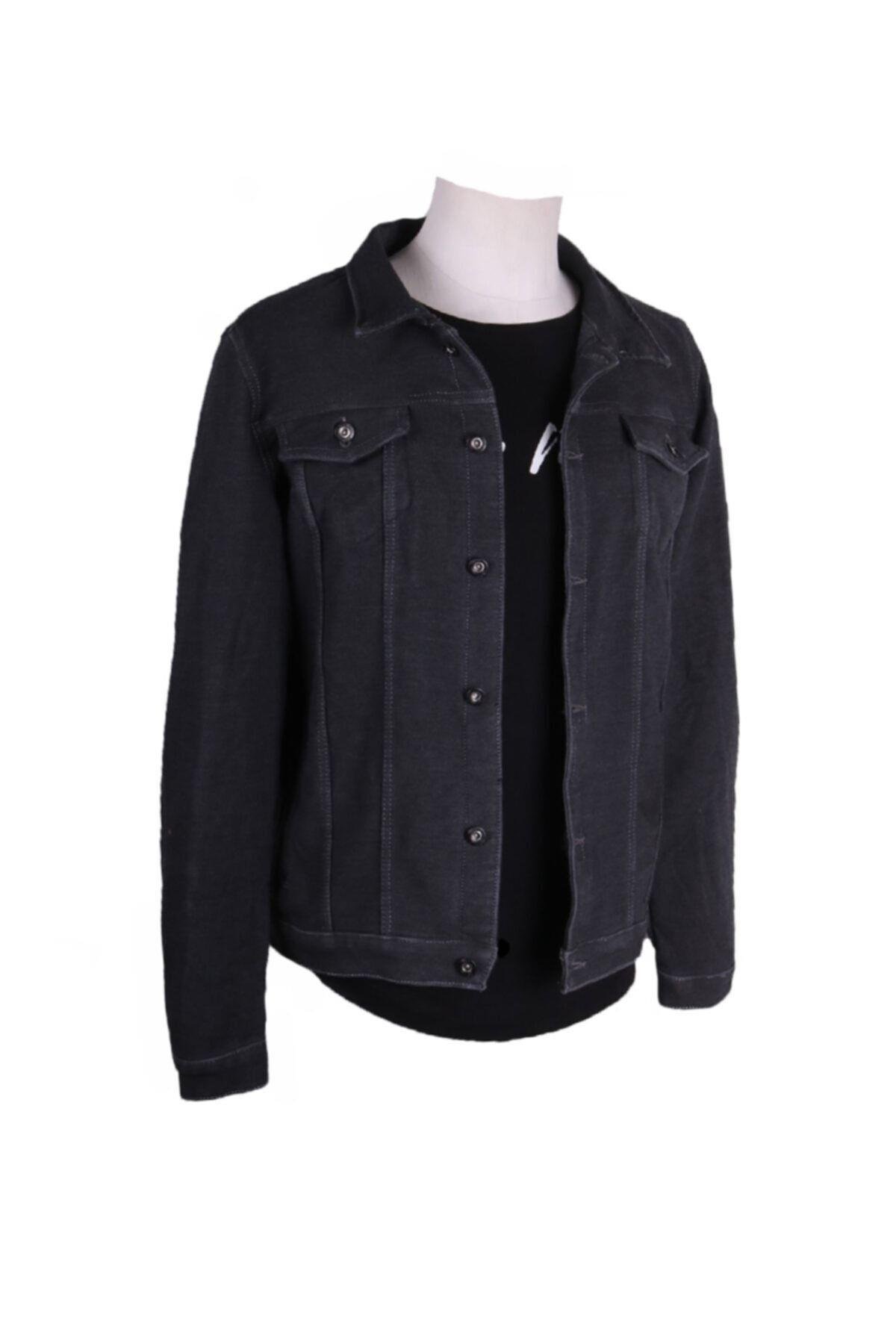 Erkek Denim Mont Şık Giyim Füme