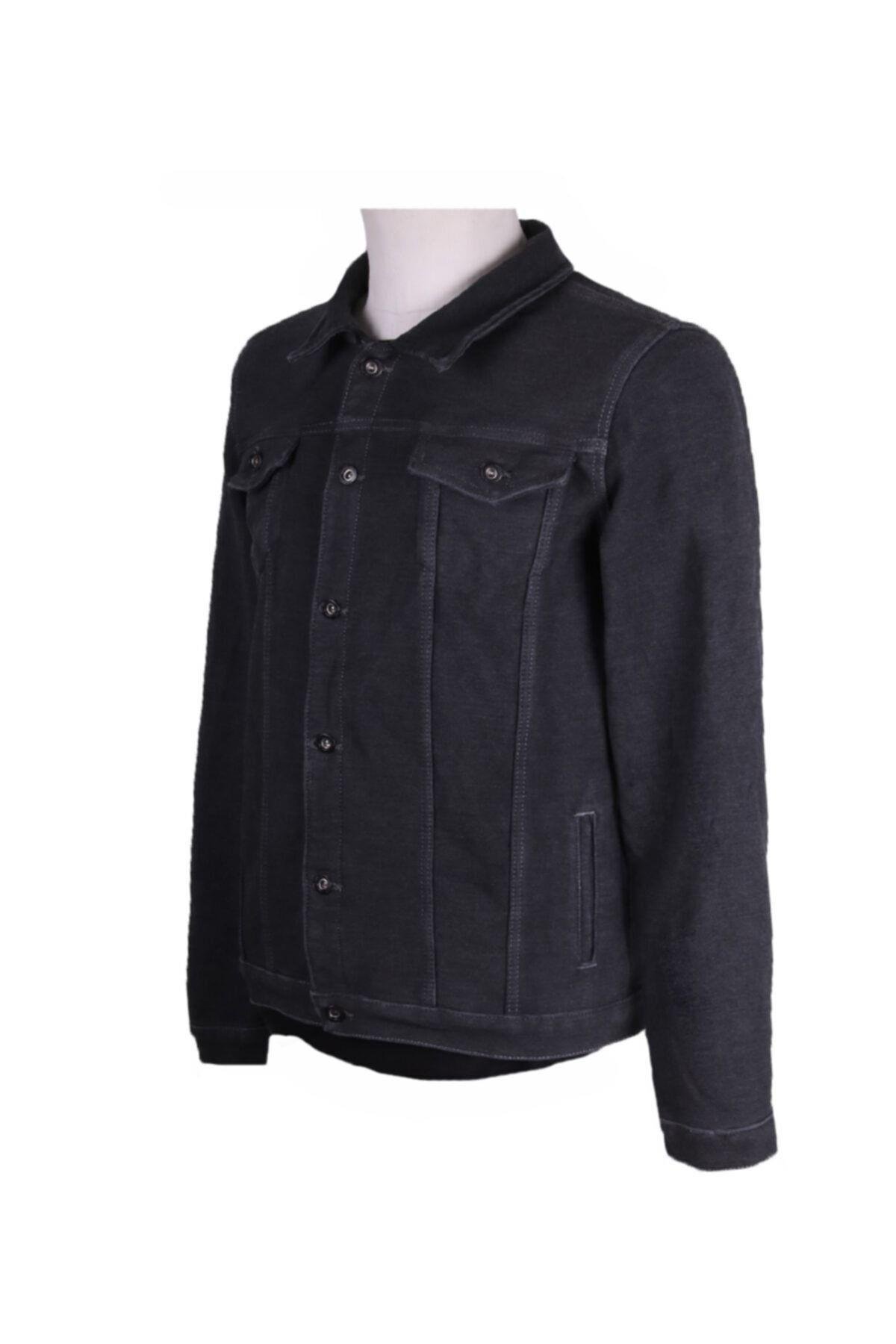 Erkek Denim Mont Şık Giyim Füme