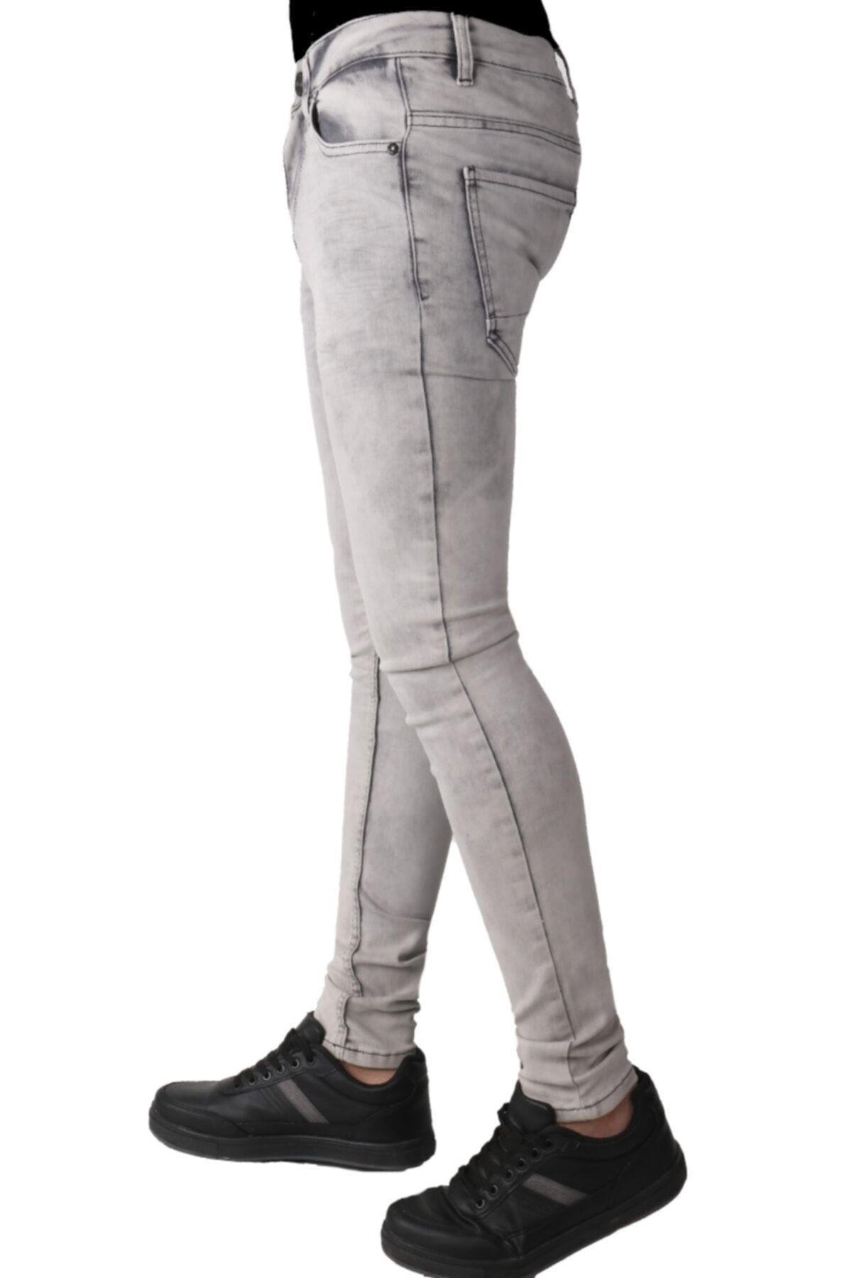 Erkek Denim Pantolon Gri