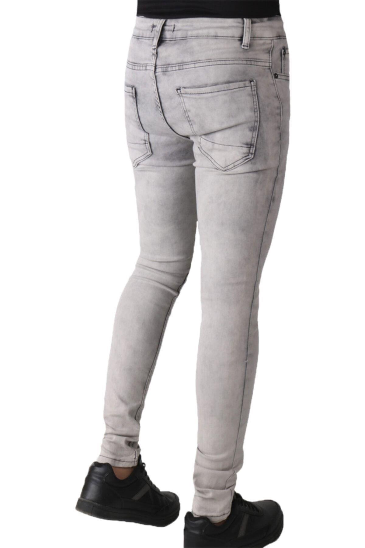 Erkek Denim Pantolon Gri