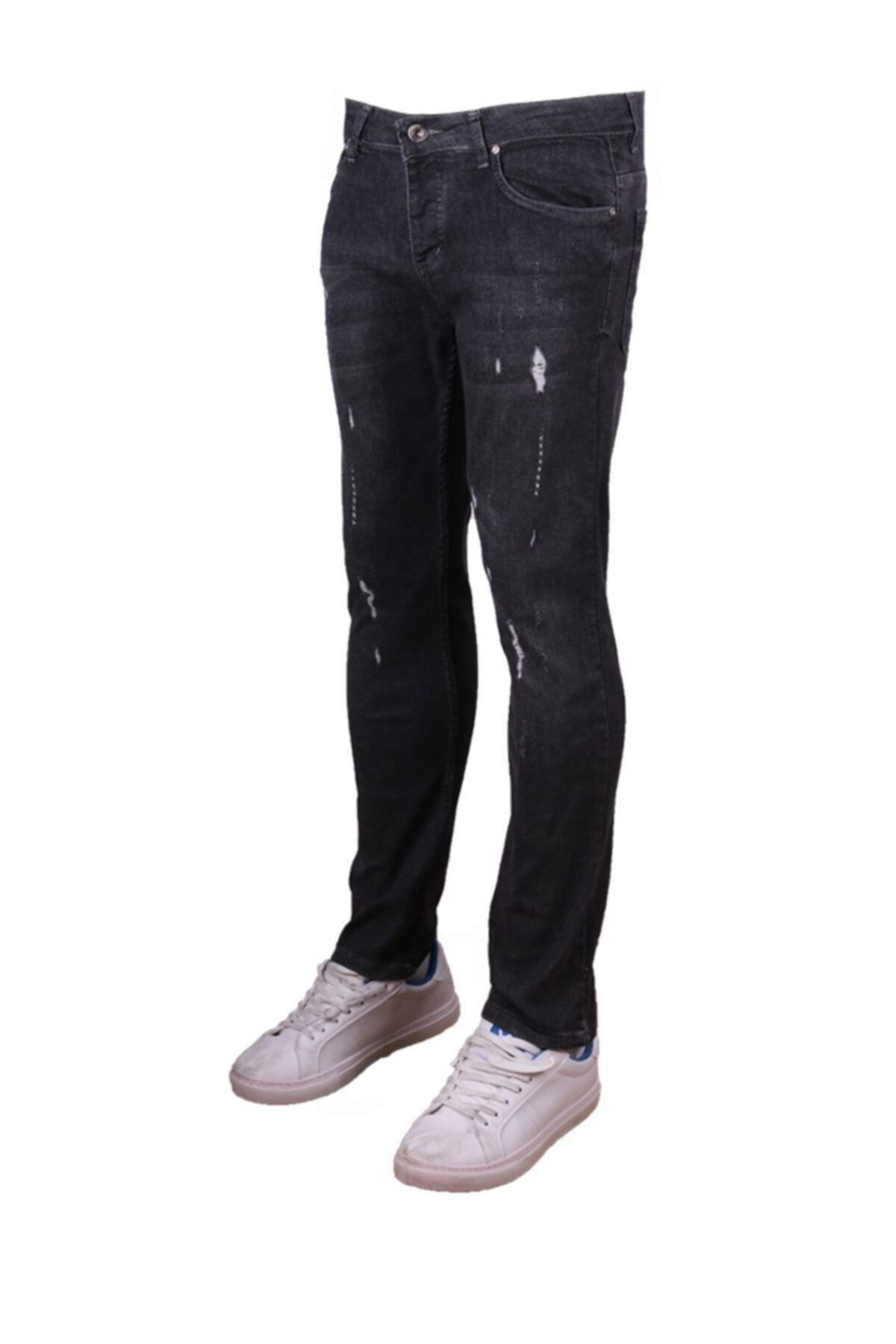 Erkek Denim Pantolon Trend Giyim Siyah
