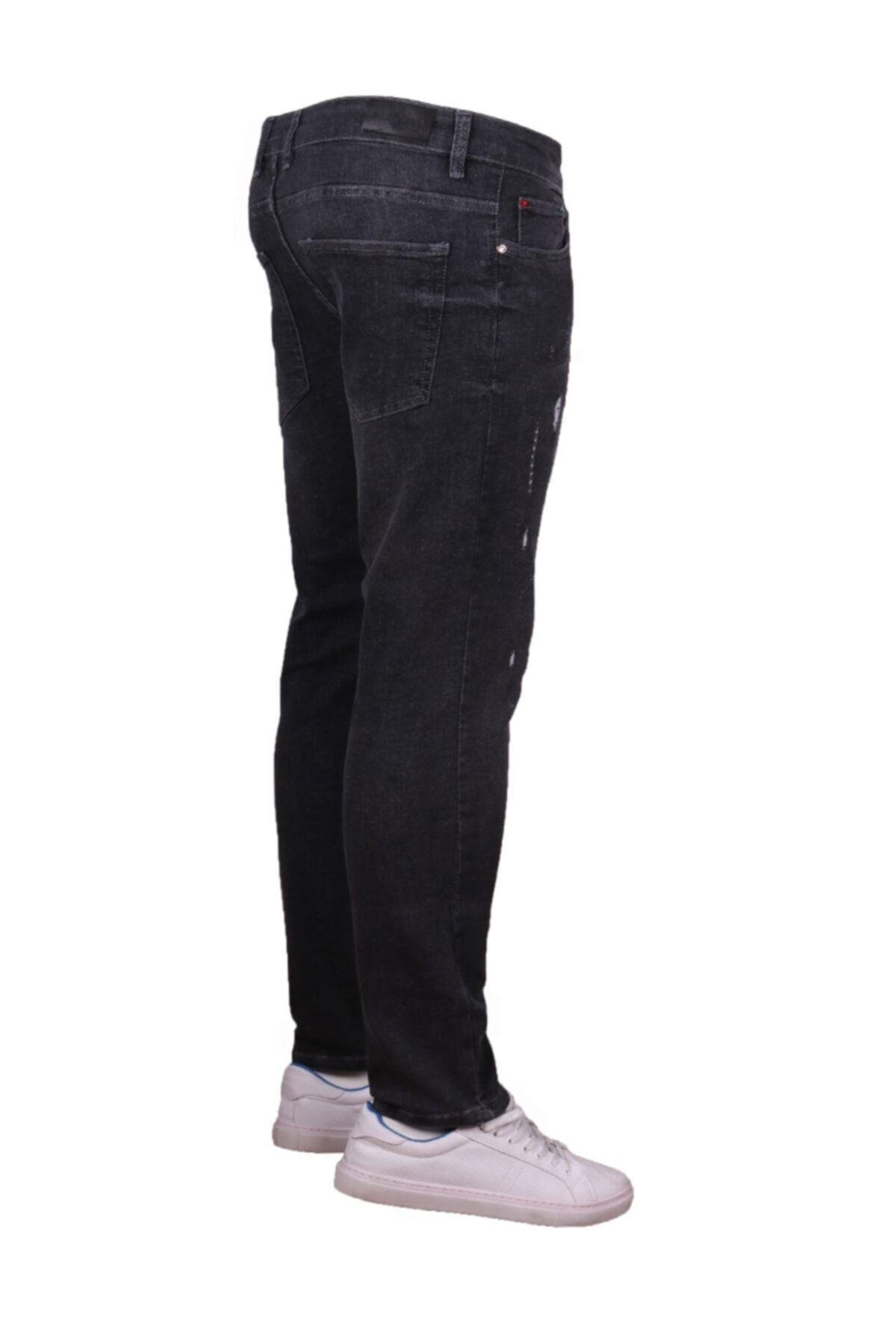 Erkek Denim Pantolon Trend Giyim Siyah