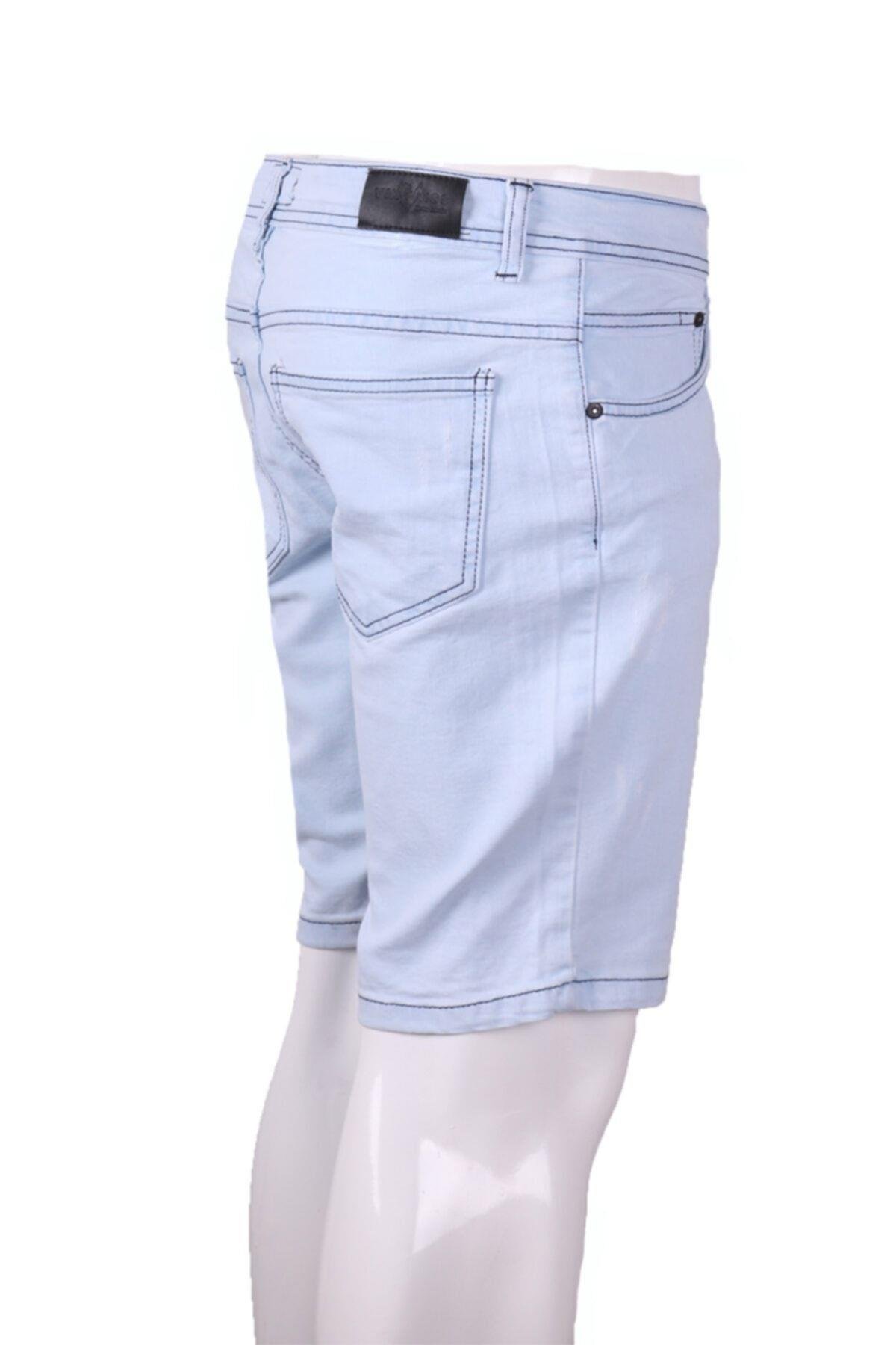 Erkek Denim Şort Mavi