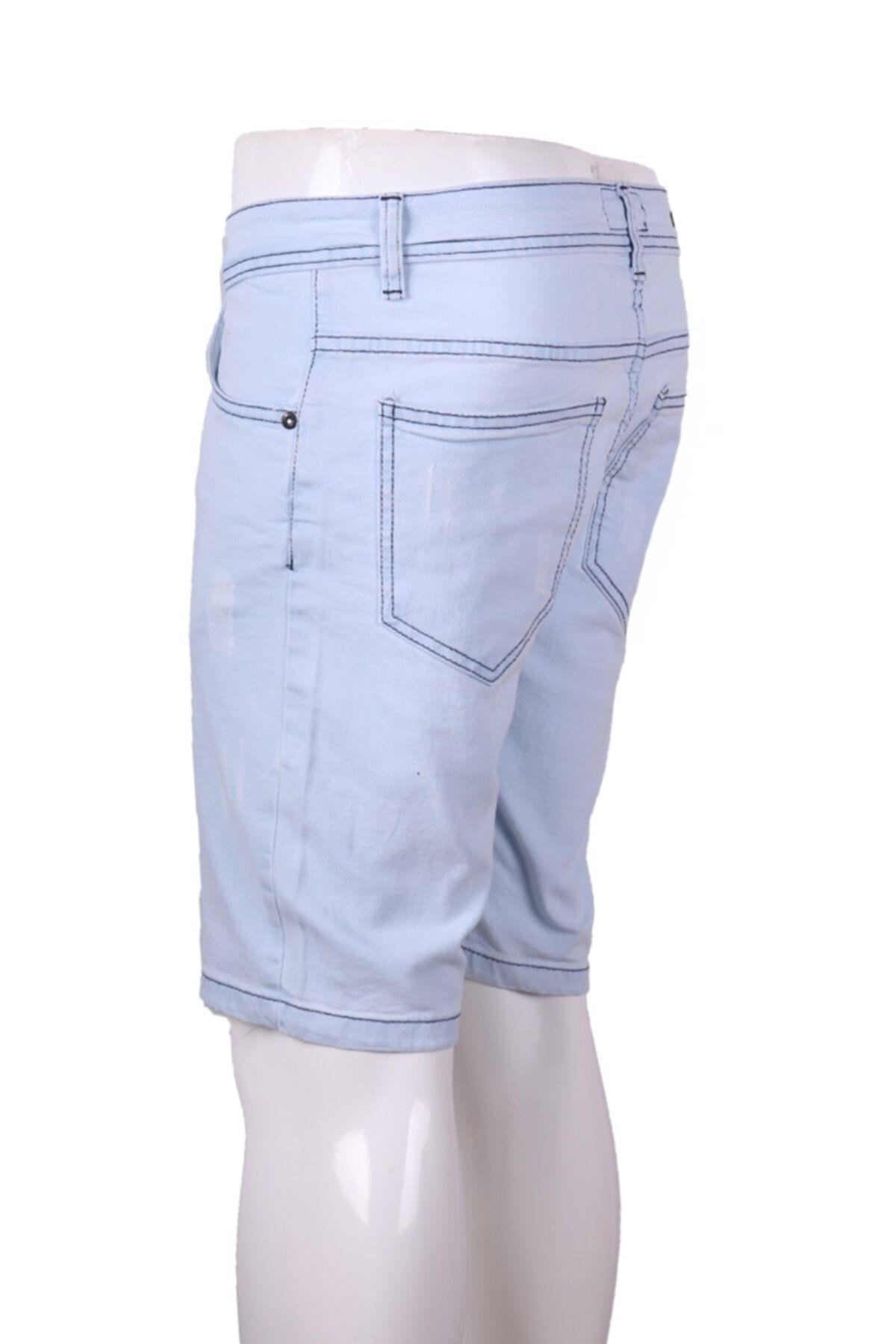 Erkek Denim Şort Mavi