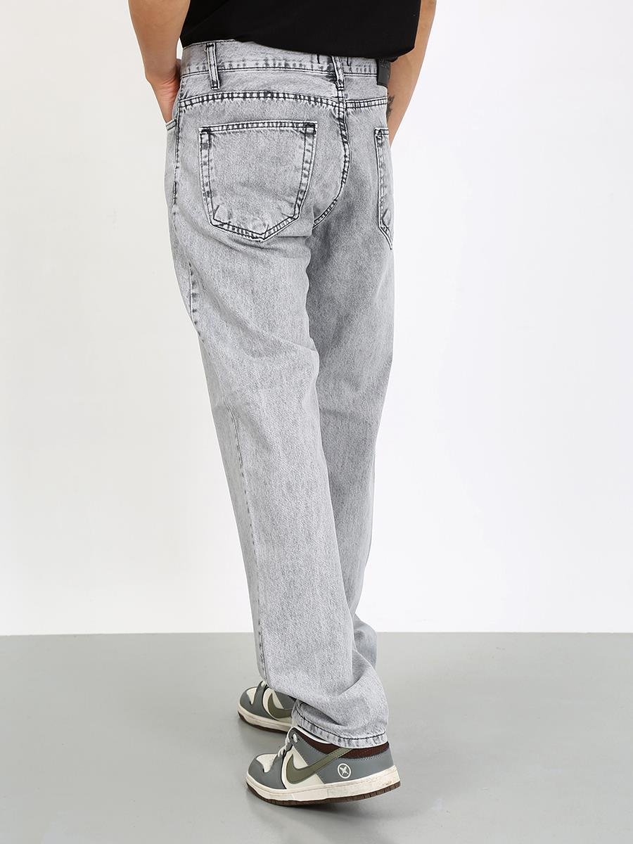 Erkek Gri Baggy Pantolon