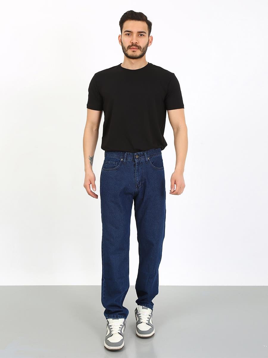 Erkek Lacivert Baggy Pantolon