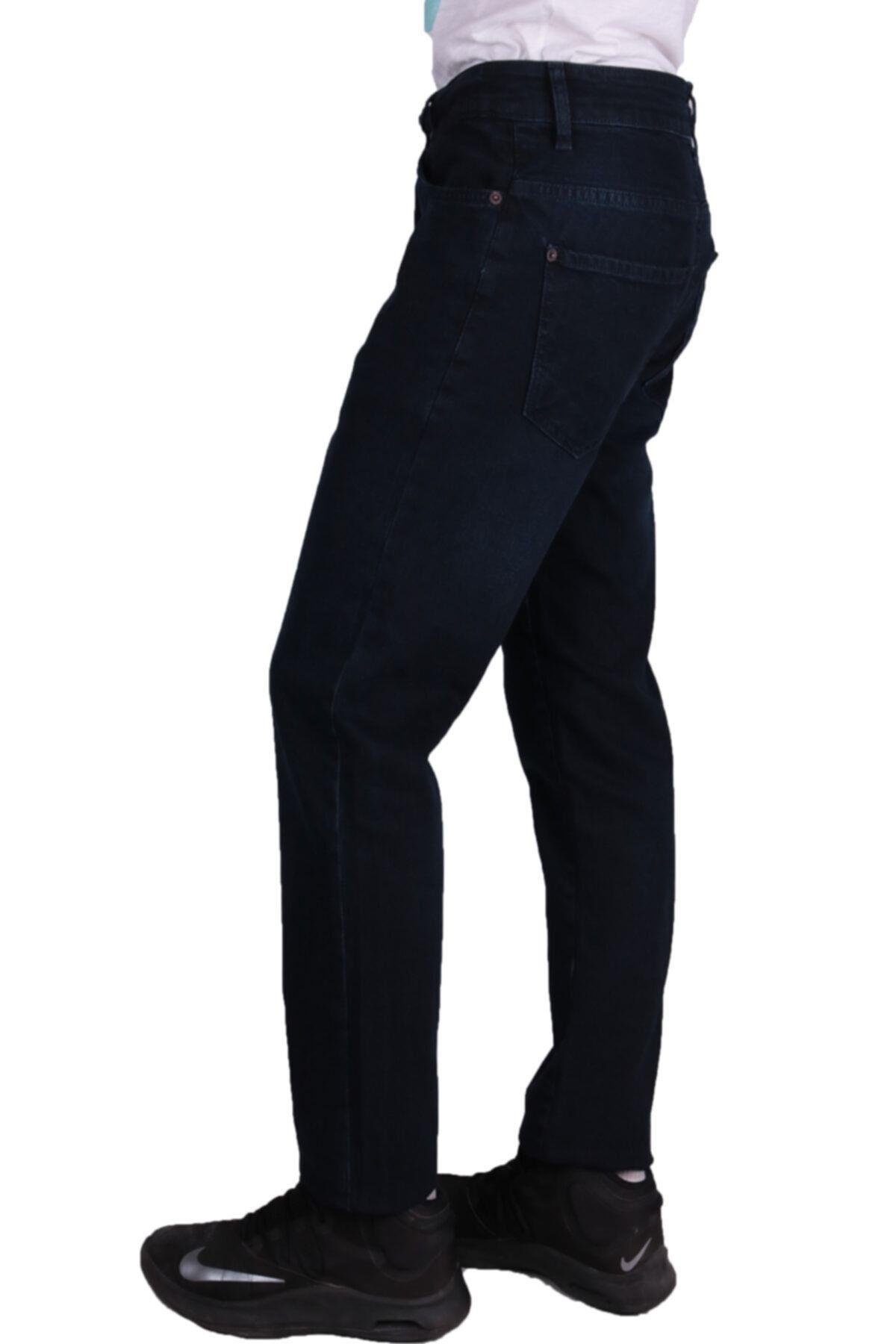 Erkek Lacivert Cepli Jeans