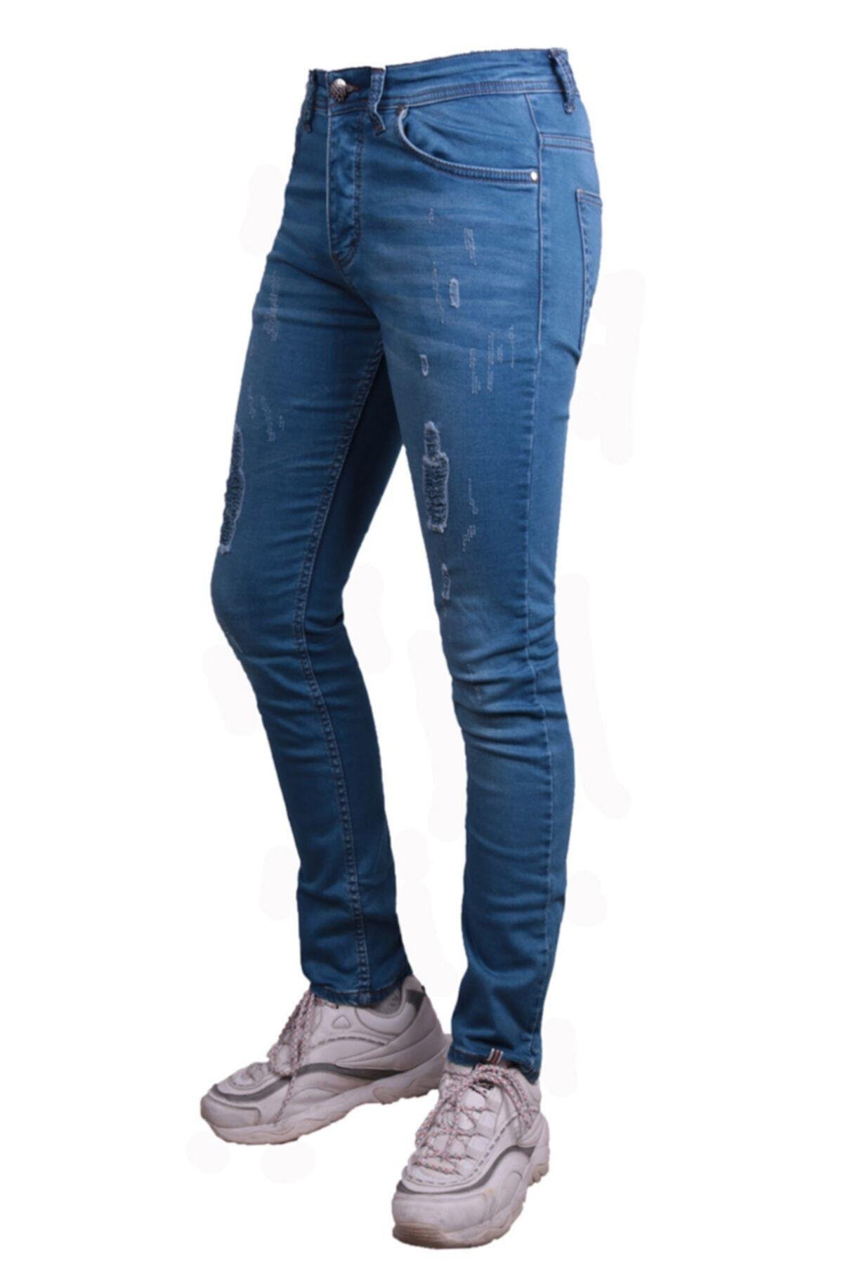 Erkek Mavi  Denim Pantolon