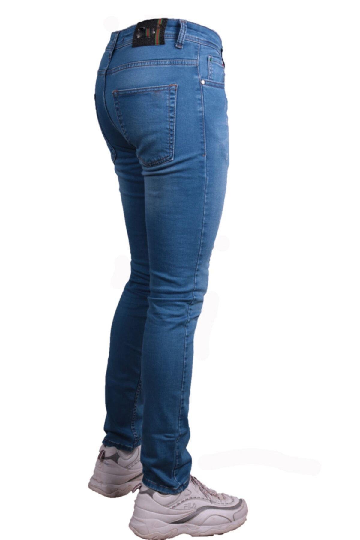 Erkek Mavi  Denim Pantolon