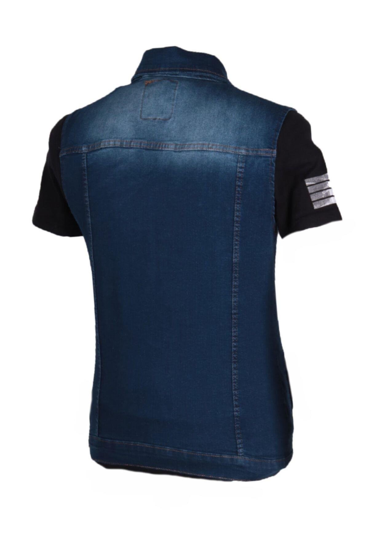 Erkek Mavi Denim Tint Trent Yelek