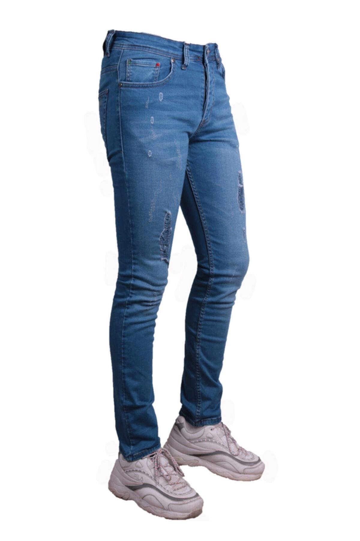 Erkek Mavi Kot Pantolon