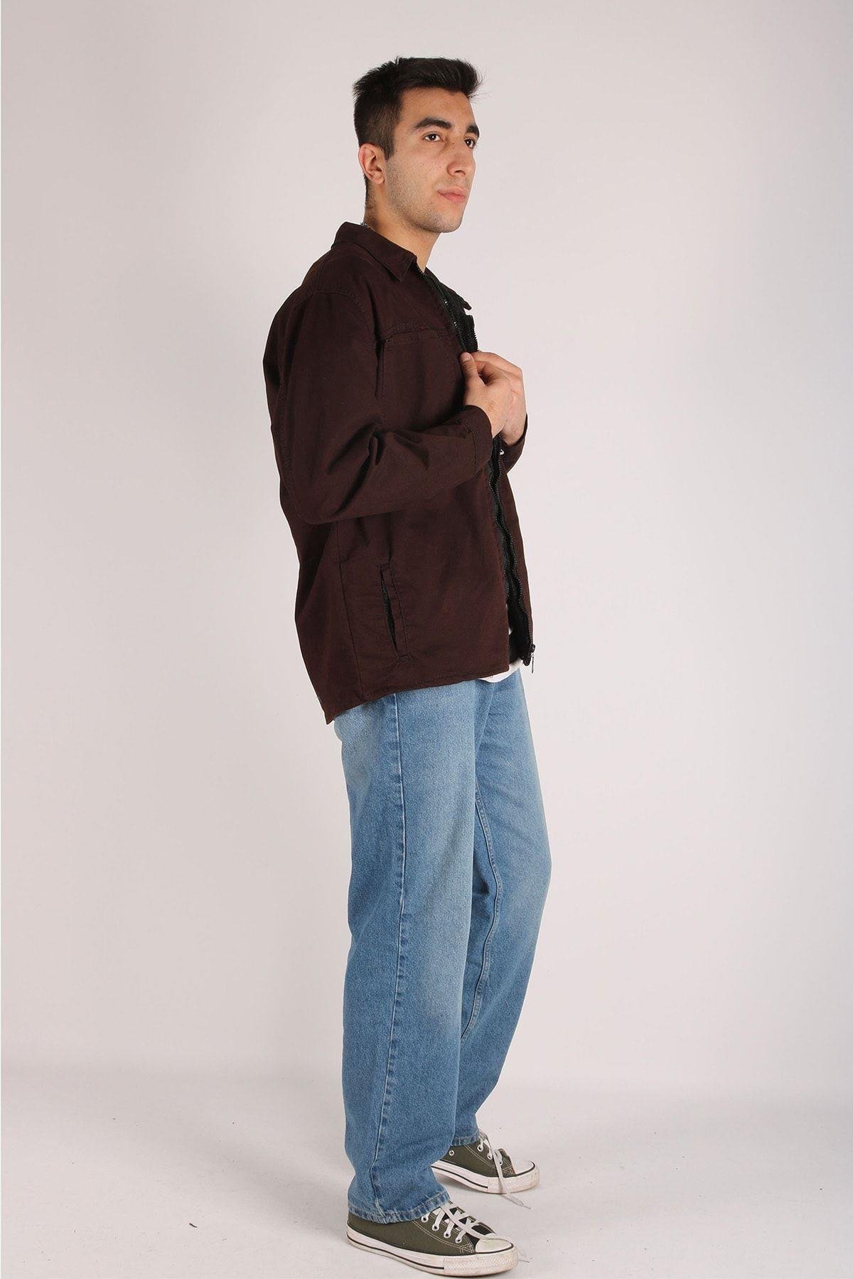 Erkek Oversize Kahverengi Ceket