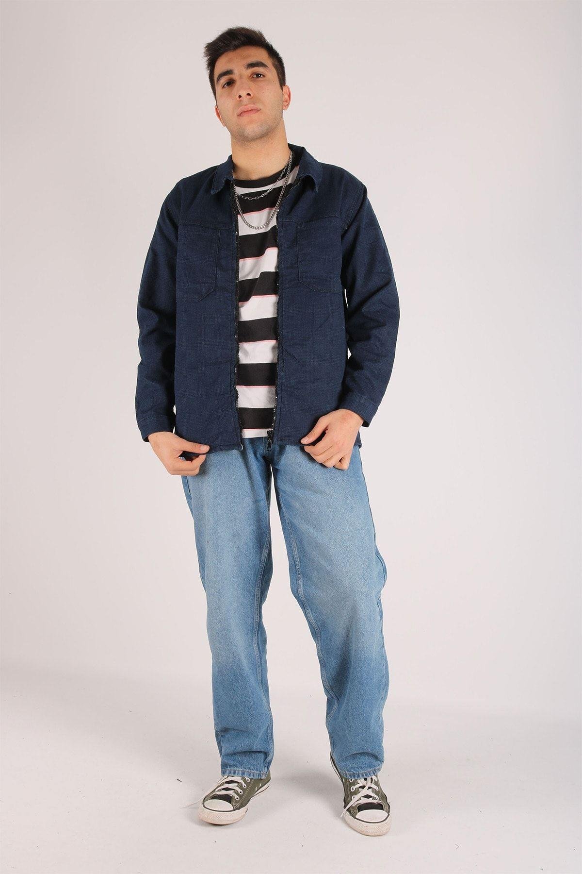 Erkek Oversize Lacivert Ceket