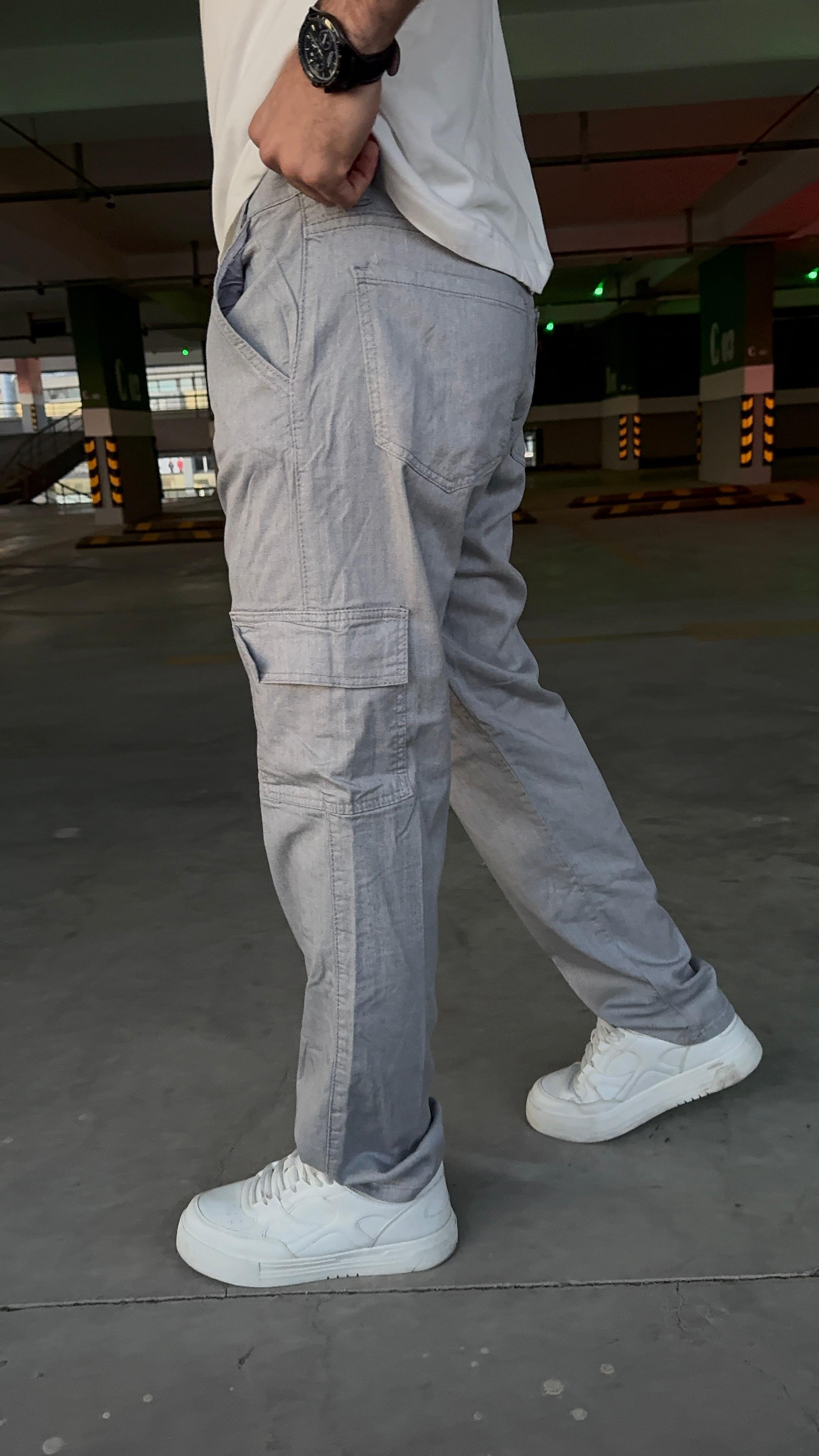 Erkek Şimşek Desenli Baggy Pantolon