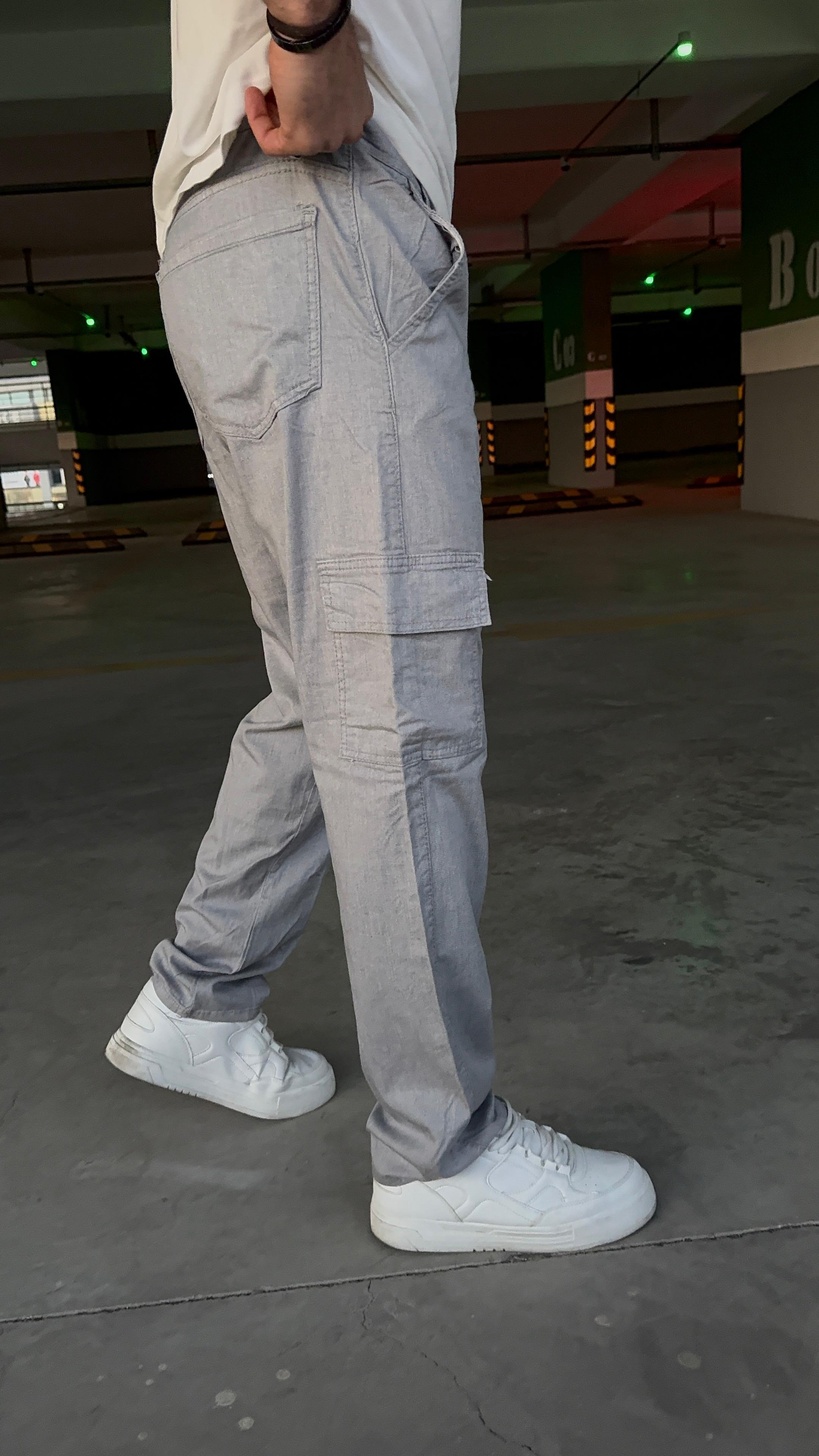 Erkek Şimşek Desenli Baggy Pantolon