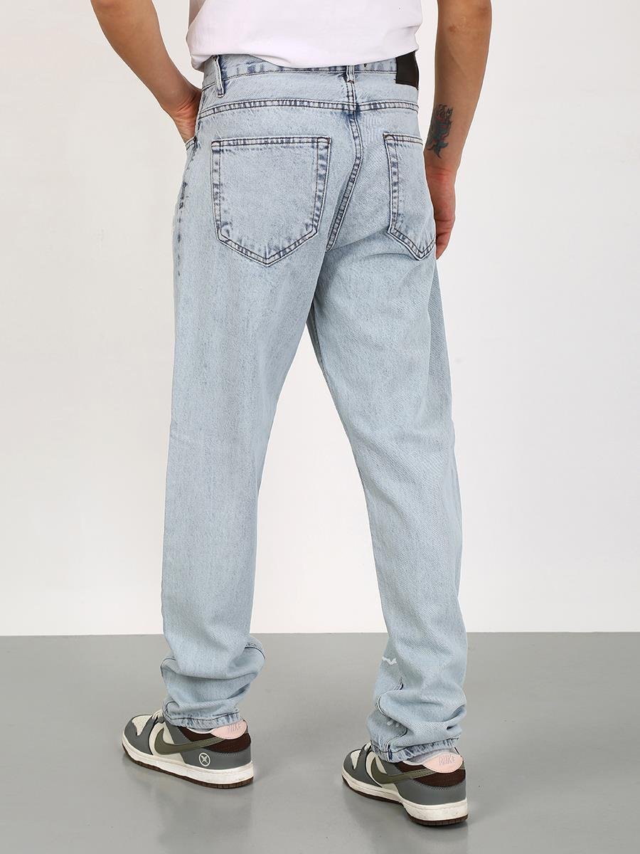 Erkek Şimşek Desenli Baggy Pantolon