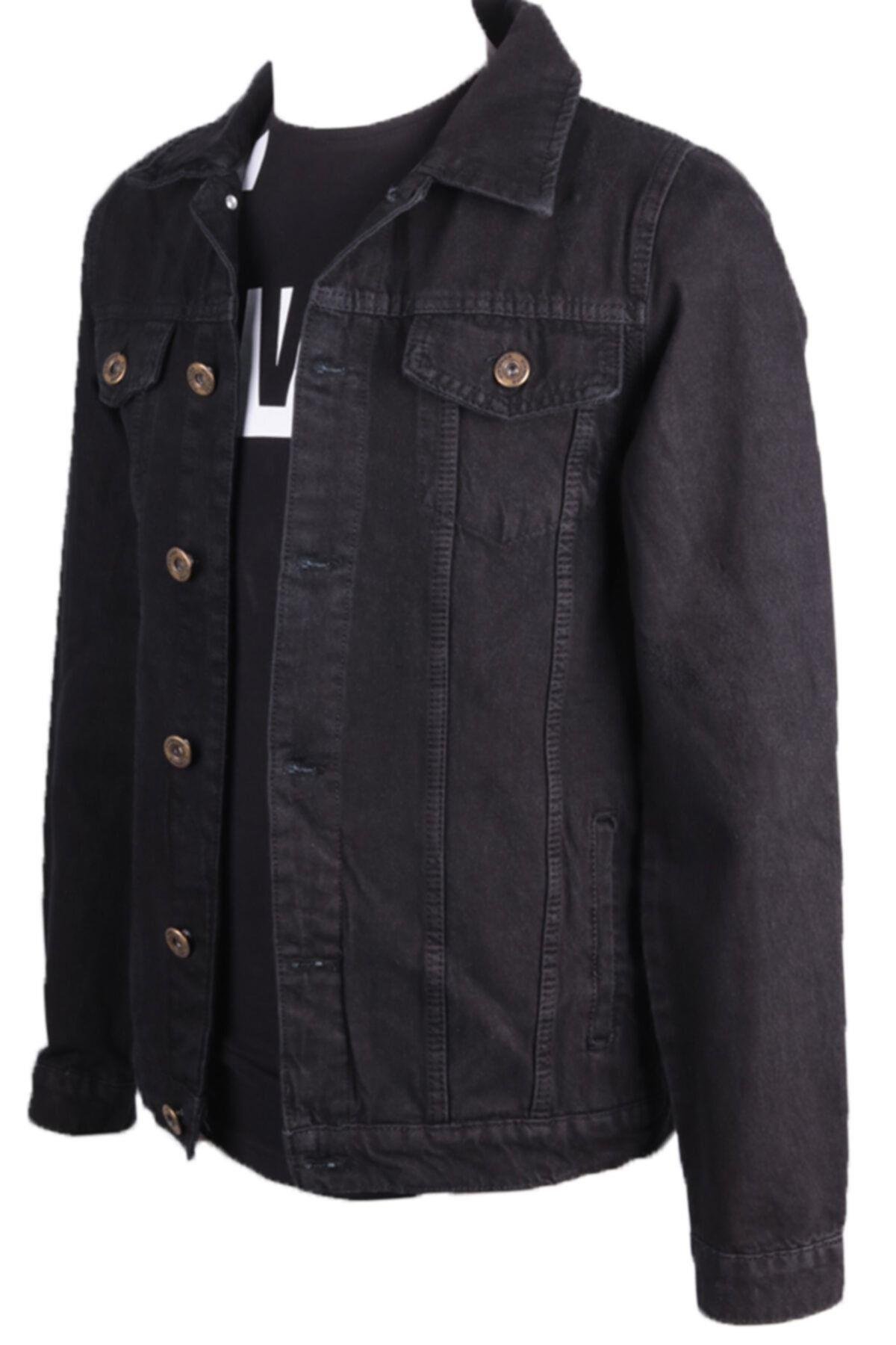 Erkek Siyah Denim Ceket