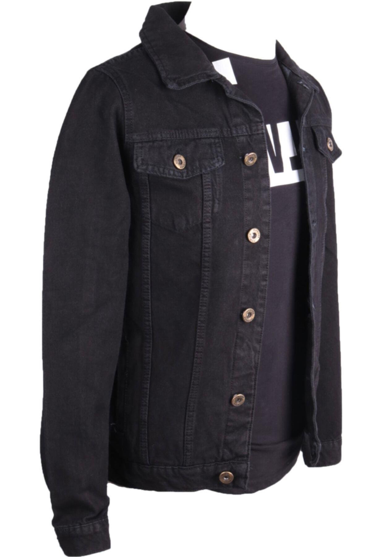 Erkek Siyah Denim Ceket