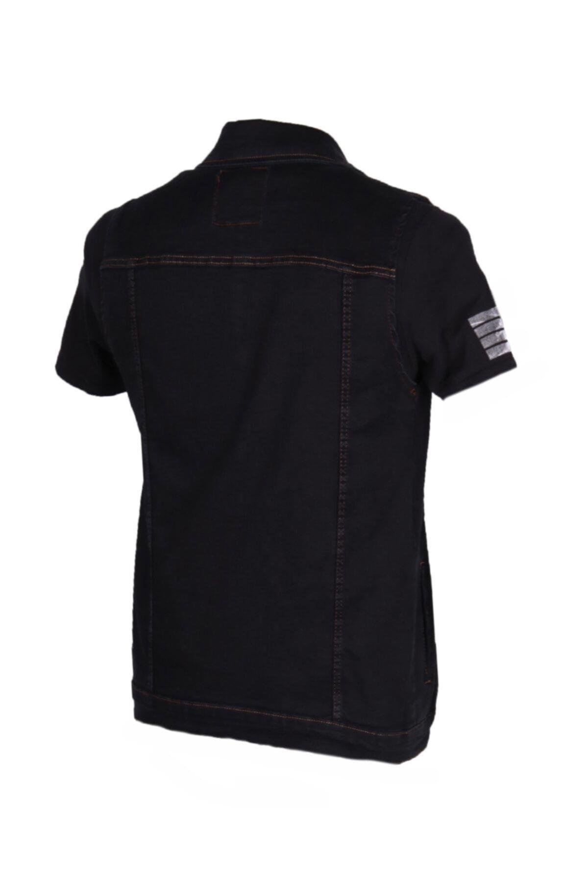 Erkek Siyah Denim Yelek