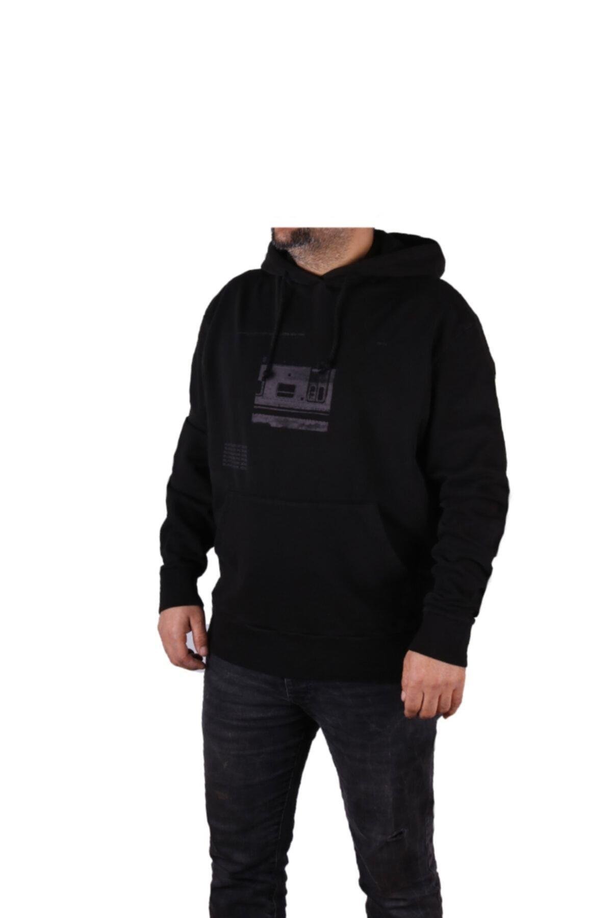 Erkek Siyah Sweatshirt