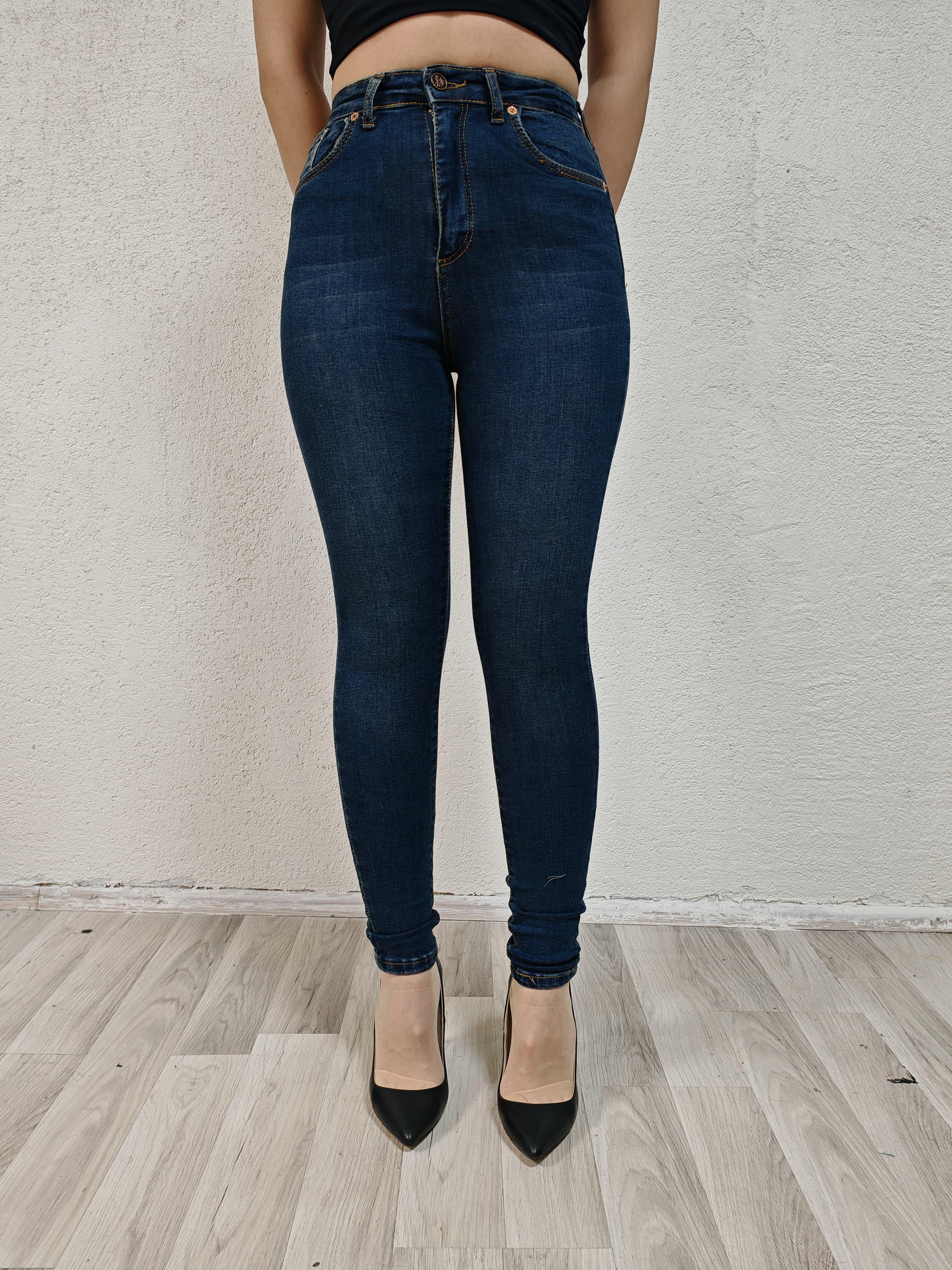 Gri Slim Fit bayan jeans