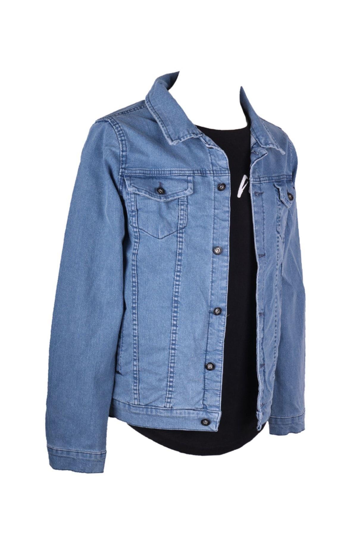 Ince Yazlik Kumaş Erkek Denim Kot Ceket
