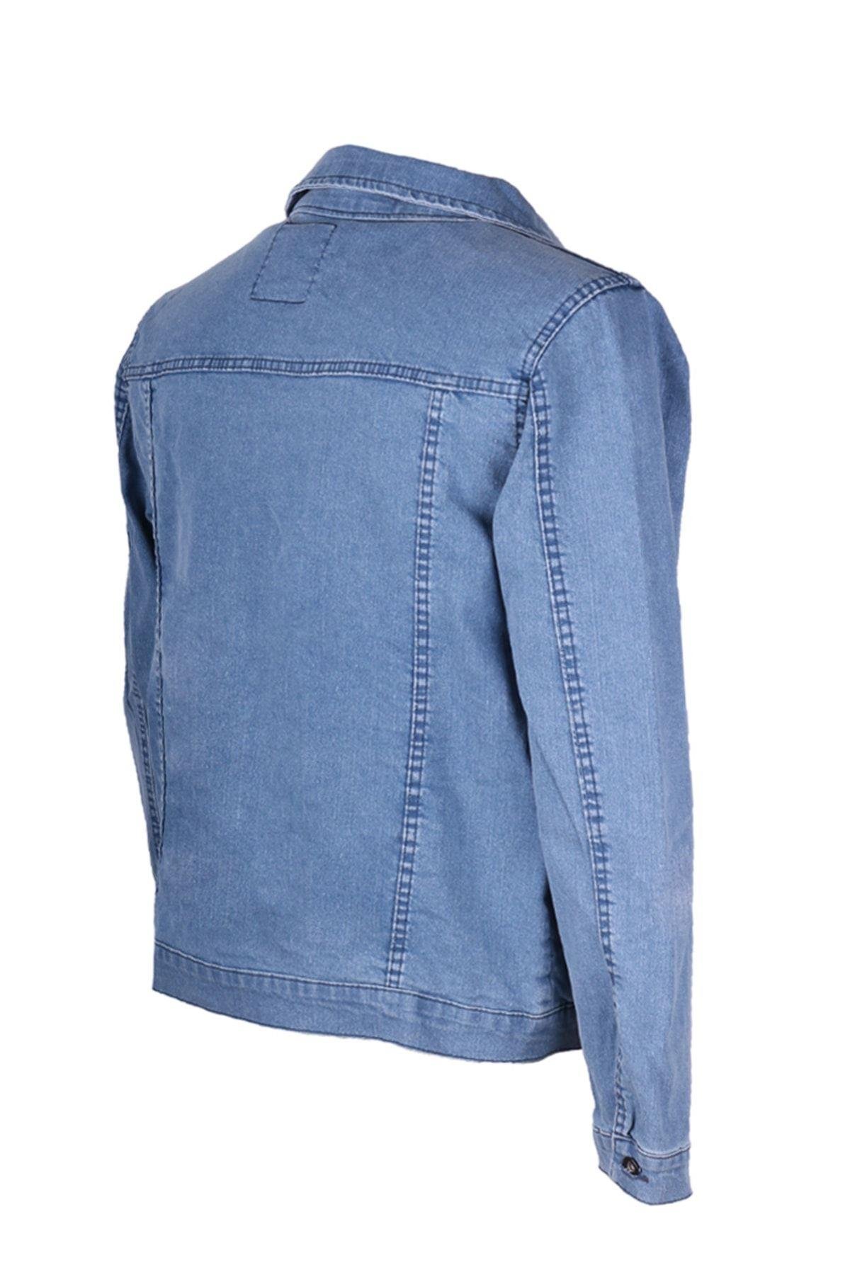 Ince Yazlik Kumaş Erkek Denim Kot Ceket