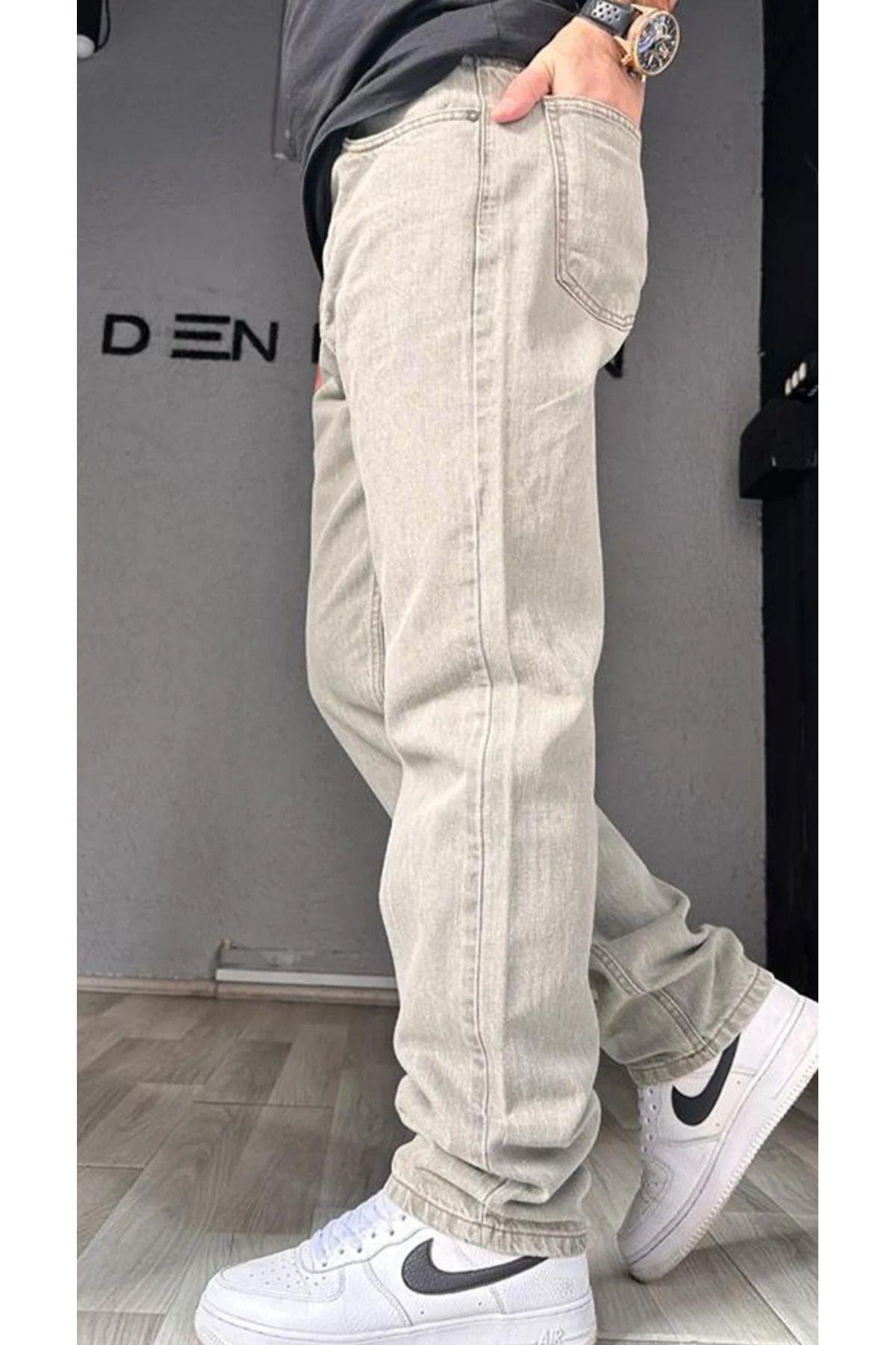 Kaizer Denim Haki Erkek Baggy Pantalon