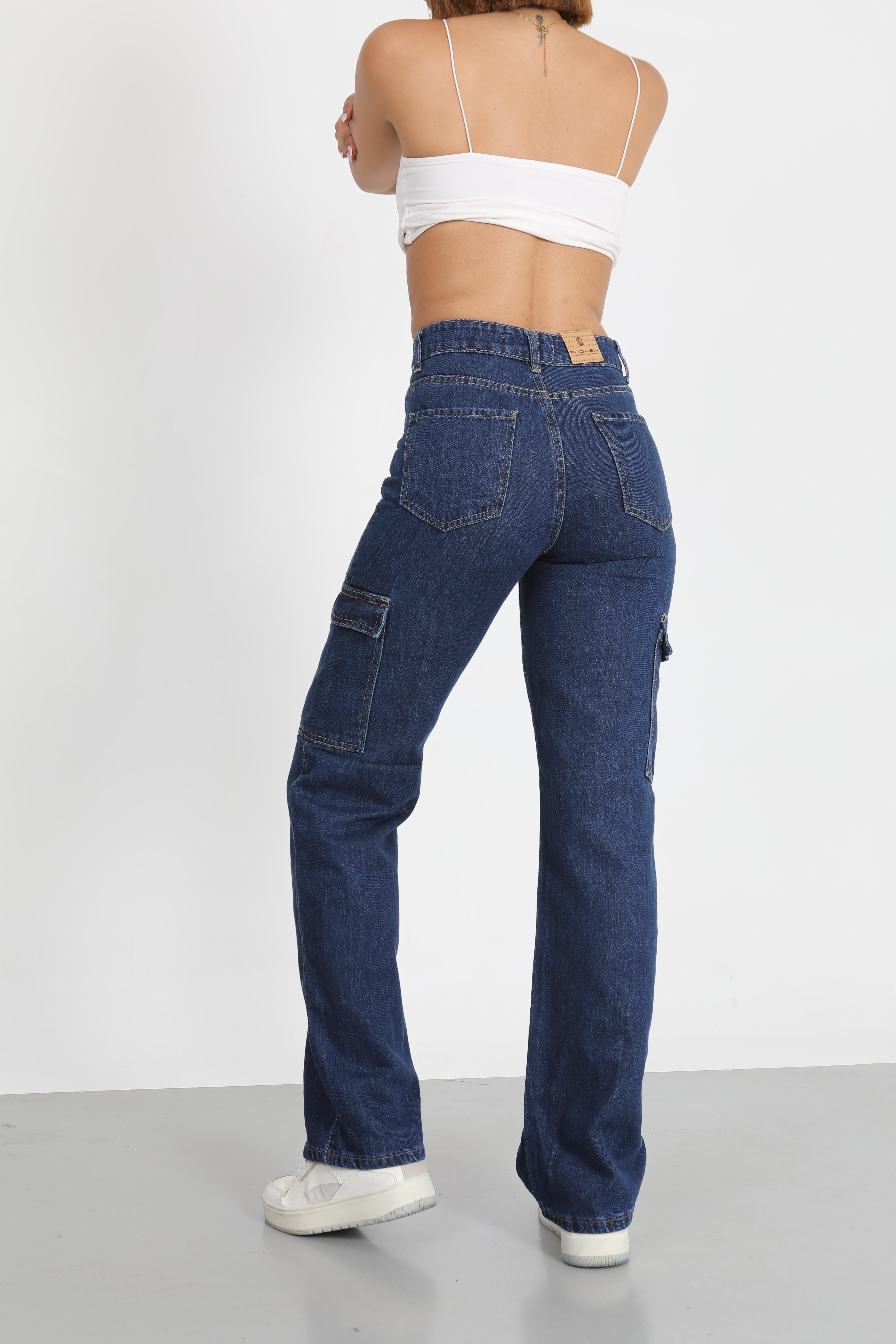 KARGO CEP PALAZZO YÜKSEK BEL JEANS PANTOLON YENİ SEZON 2026