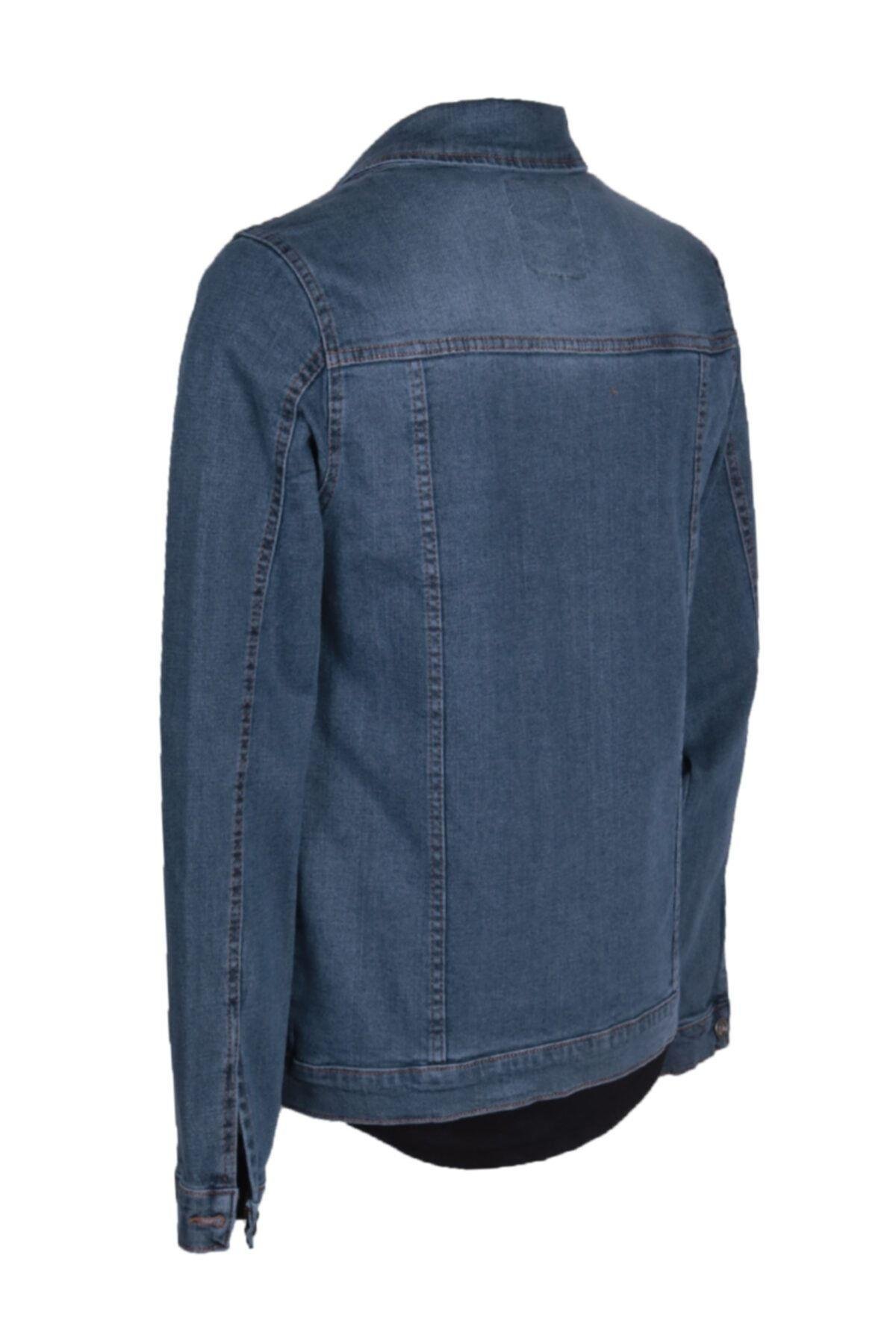 Kot Mont Mat Mavi Slim Fit Kot Ceket