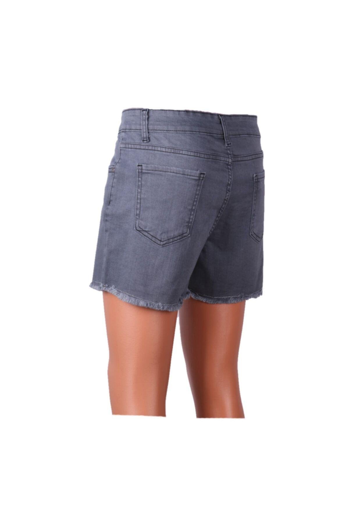 Kot Şort Gri Denim Jeans 83527