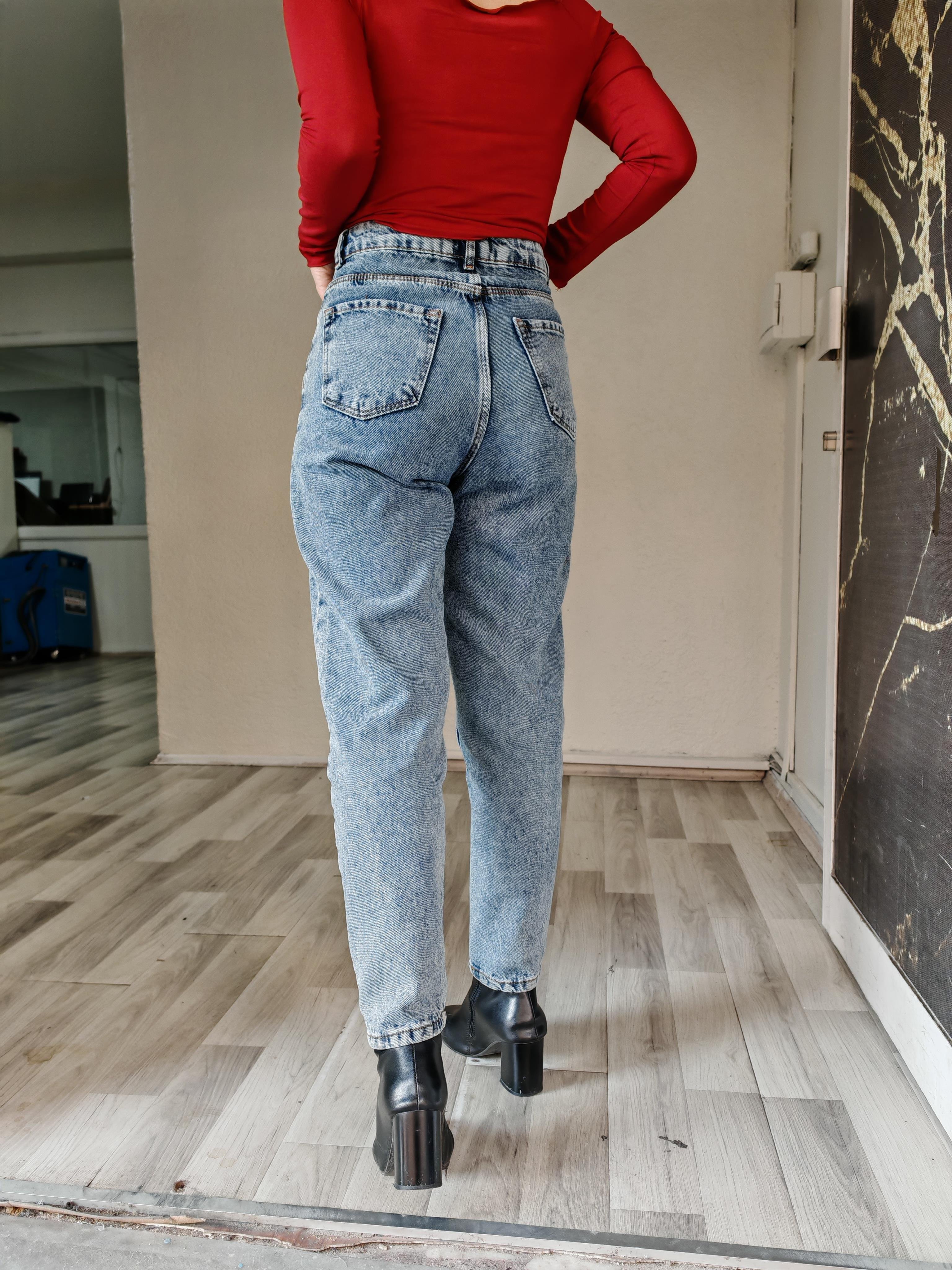 Mom Karyıkama Mom Süper Yüksek Bel Mom Jeans