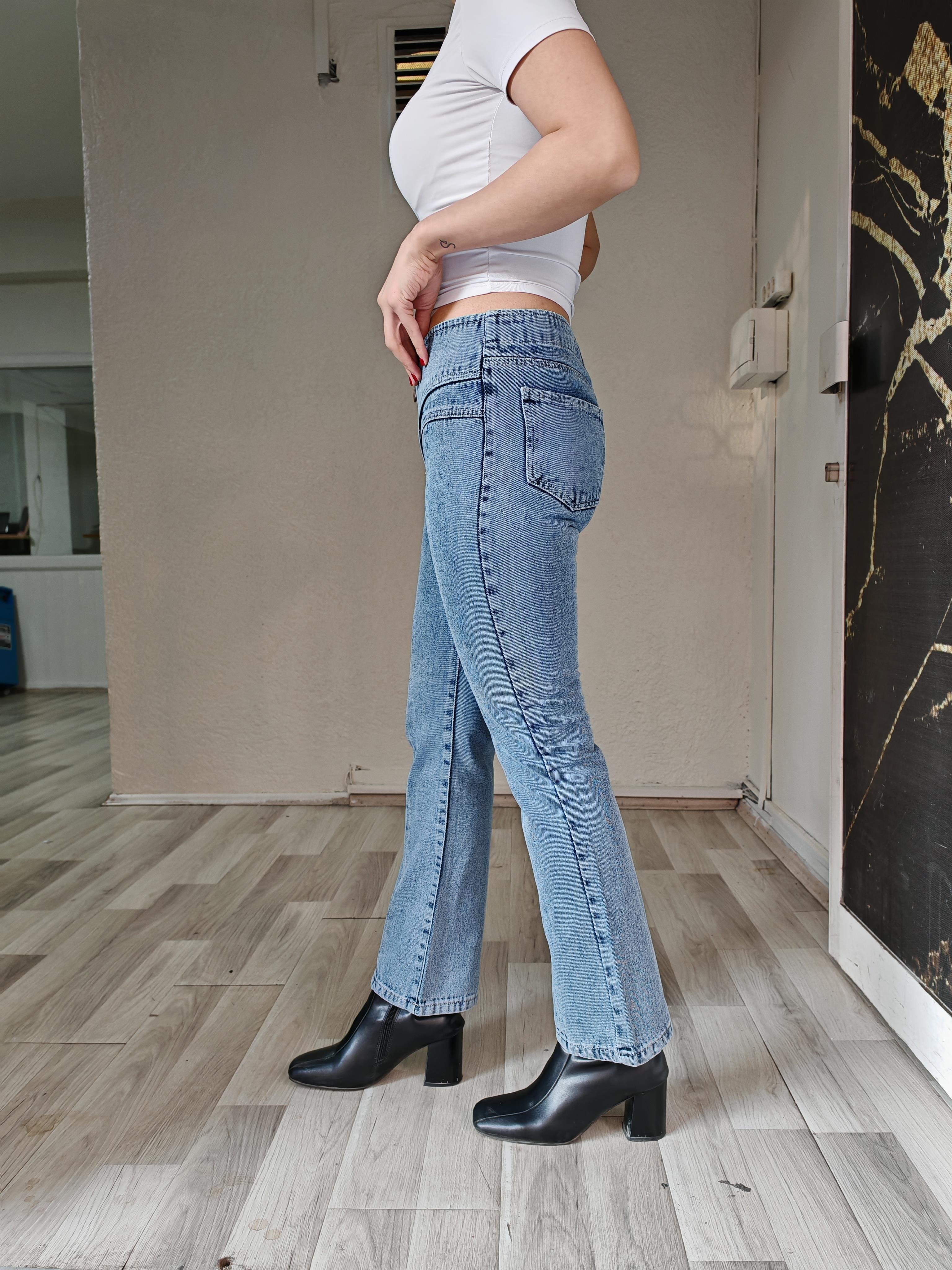 mom taşlama detaylı fermuarlı buz mavi detaylı