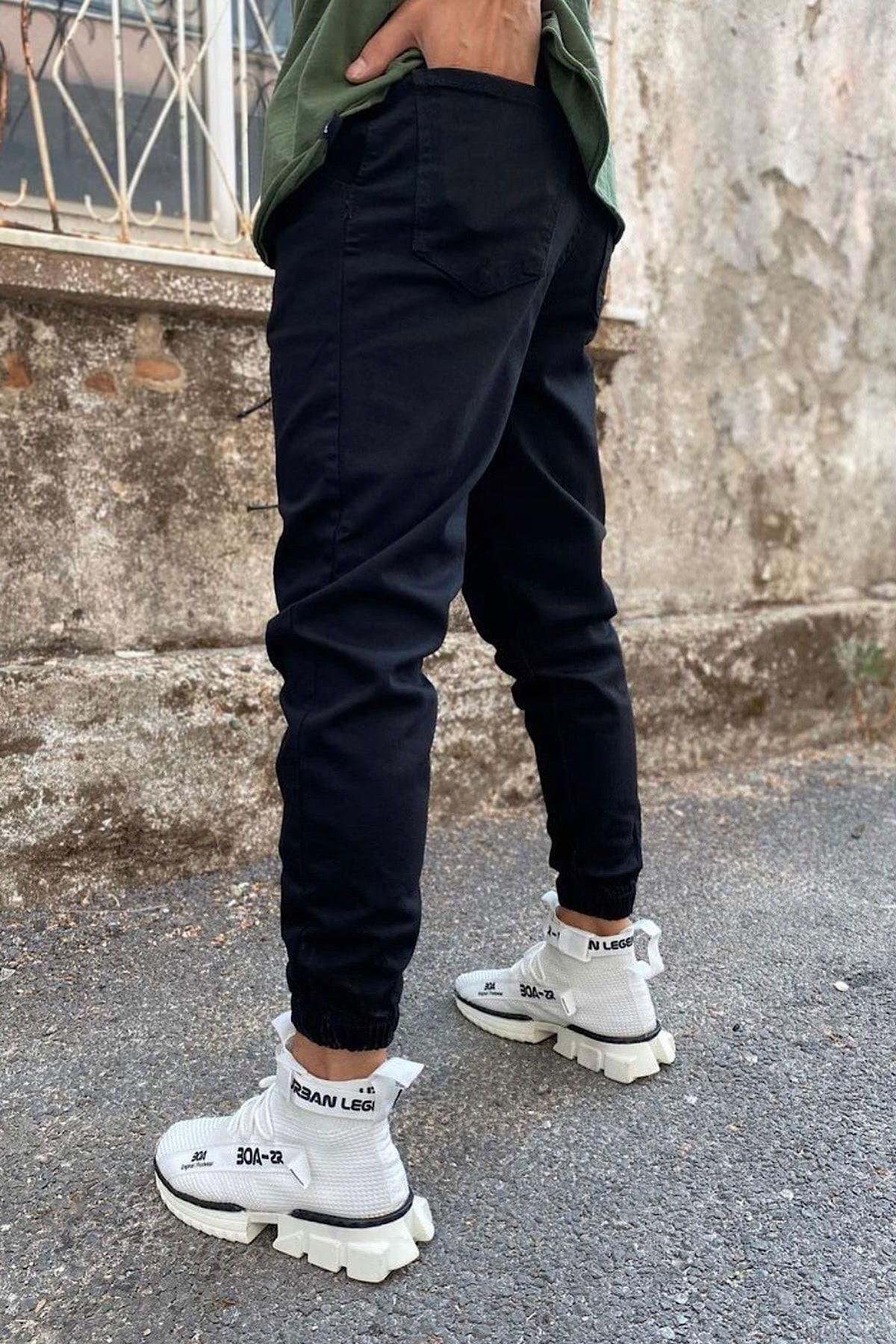 Paça Lastikli Likralı Rahat Kalıp Jogger Pantolon