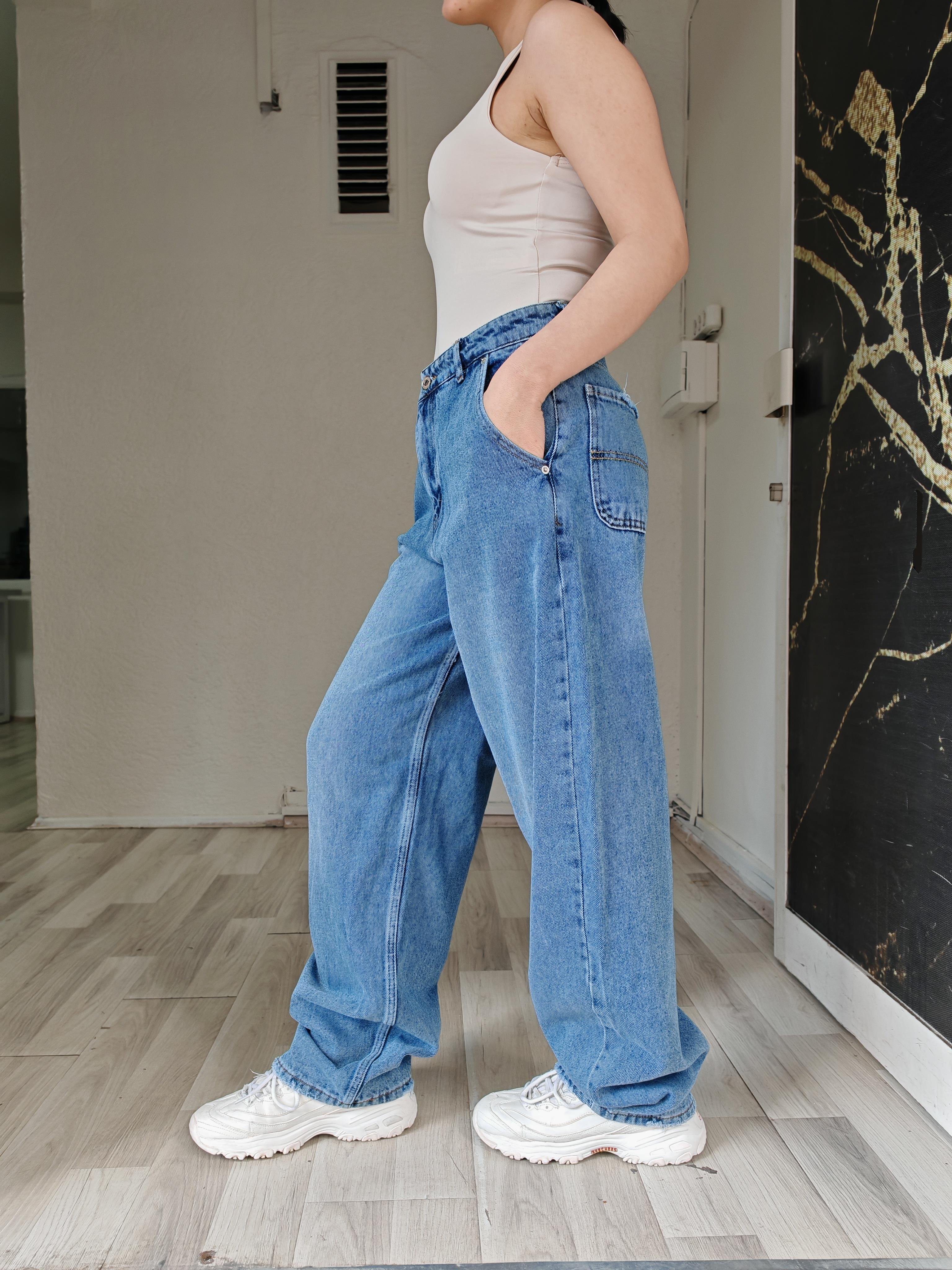 palazzo basic model kadın jean