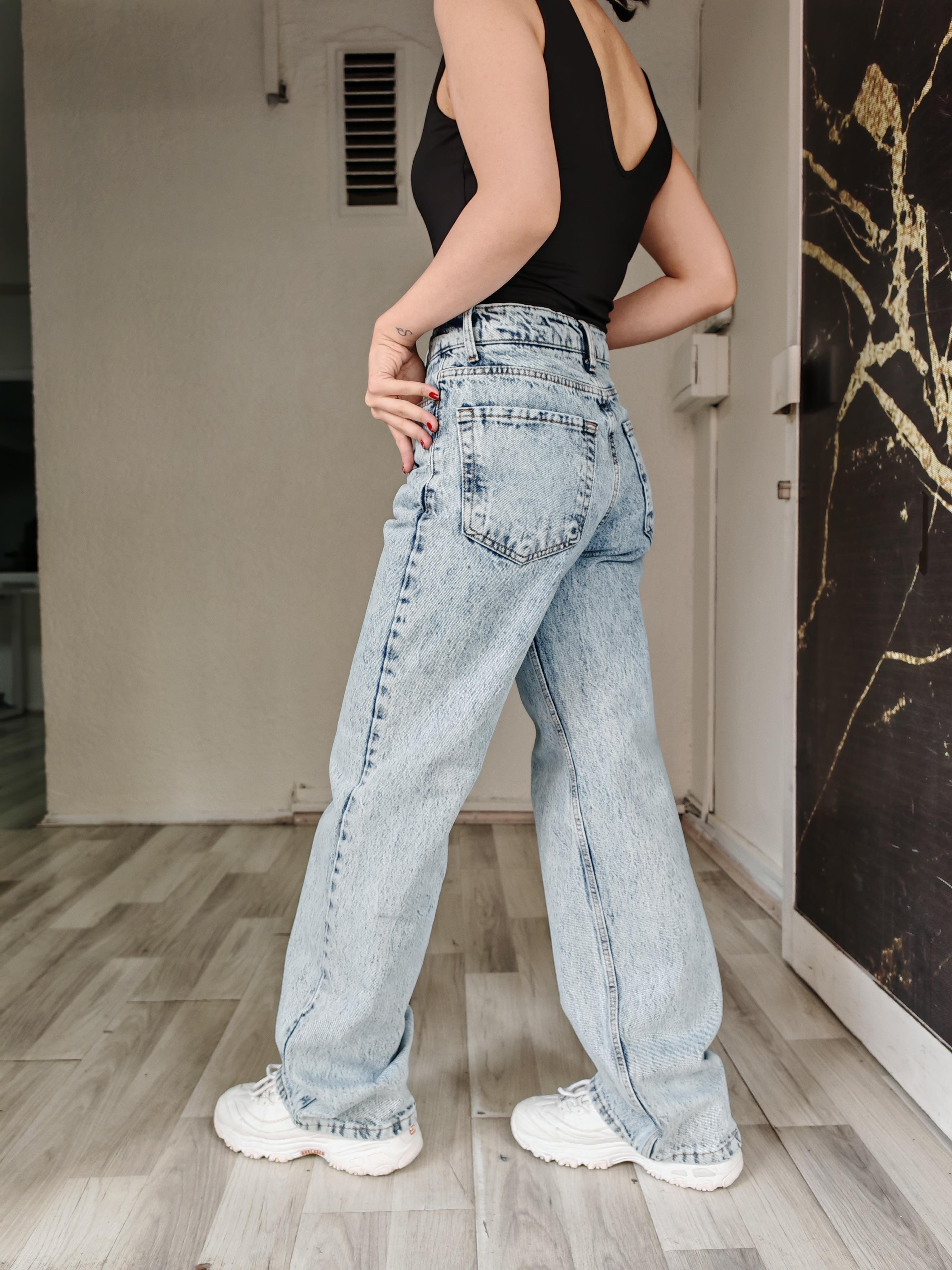 PALAZZO BUZ MAVİ TAŞLAMA MODEL PANTOLON