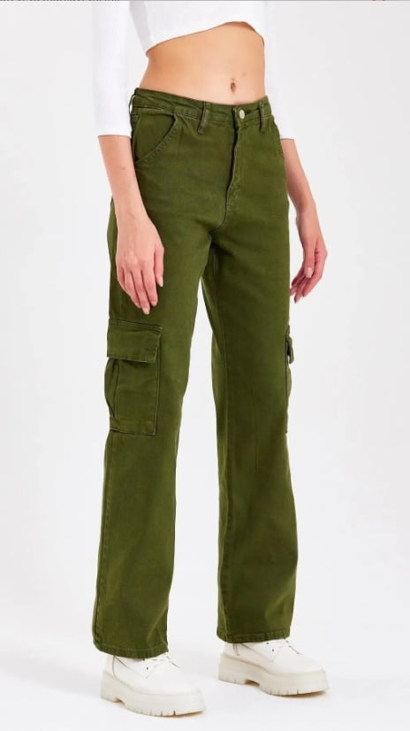 palazzo haki jeans 