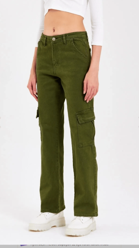 palazzo haki jeans 
