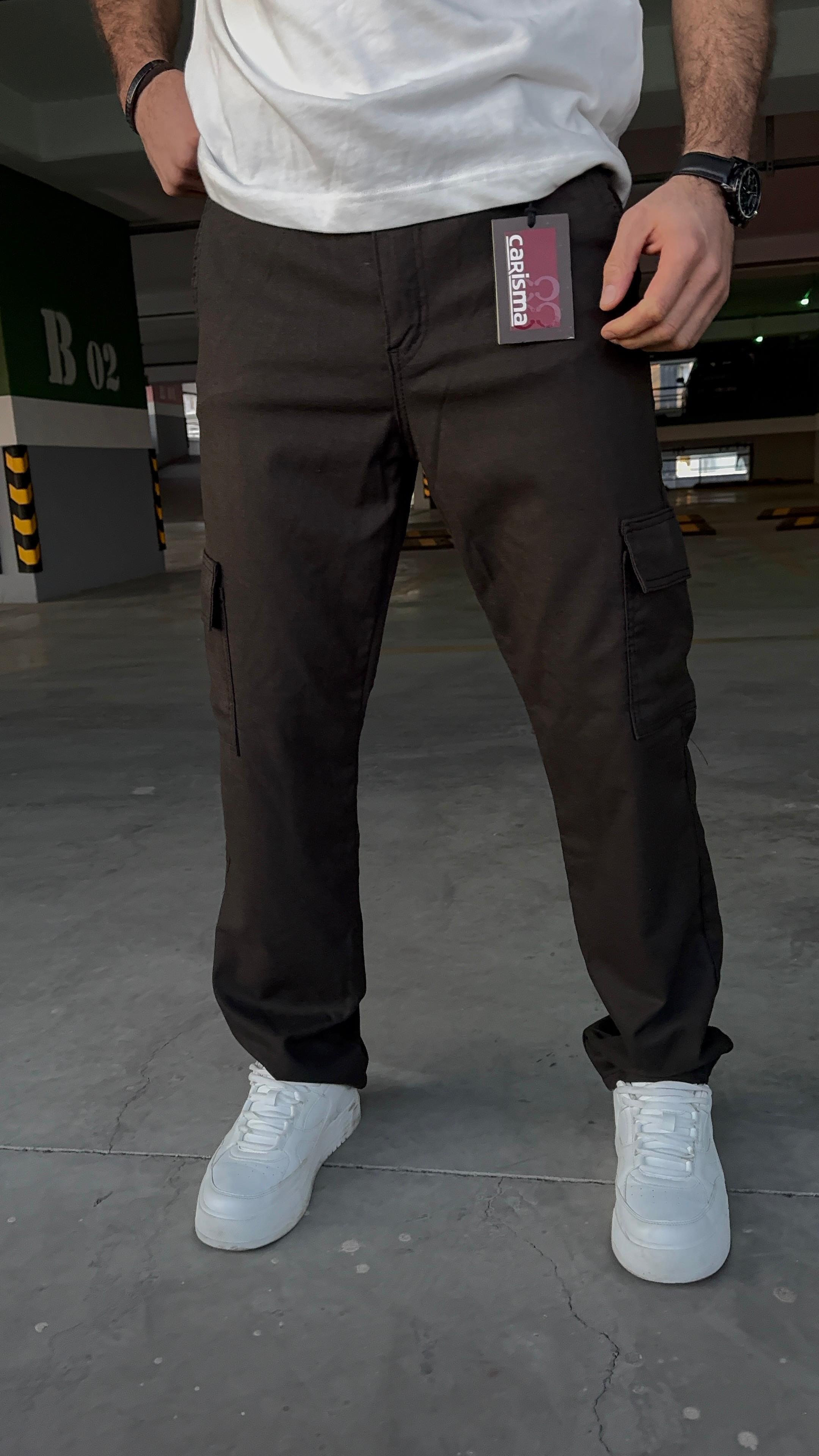Siyah Kargo Baggy Pantolon