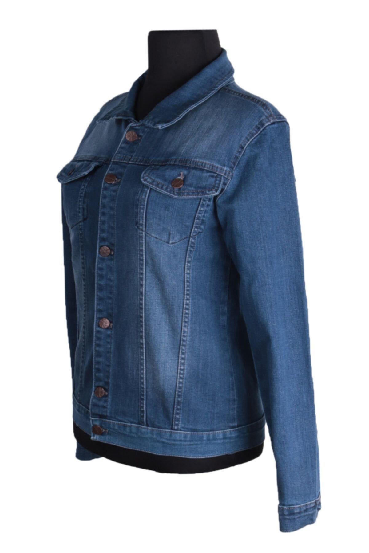 Trend Mont Denim Giyim Mavi Kot Ceket