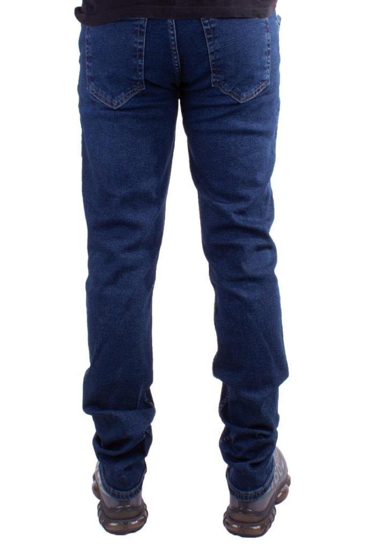 Vega 9133-45 Mavi Yüksek Bel Rahat Paça Erkek Jeans Pantolon