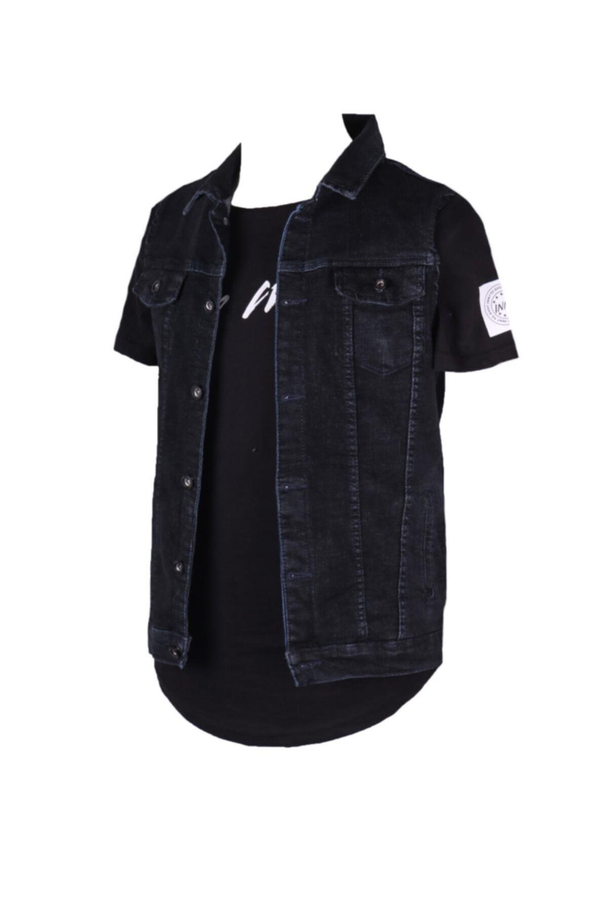 Vikings Jeans Erkek Denim Yelek Füme Kot