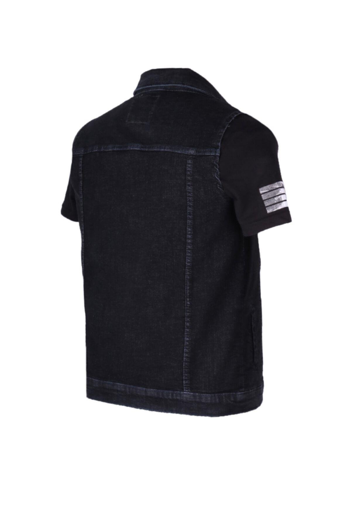Vikings Jeans Erkek Denim Yelek Füme Kot
