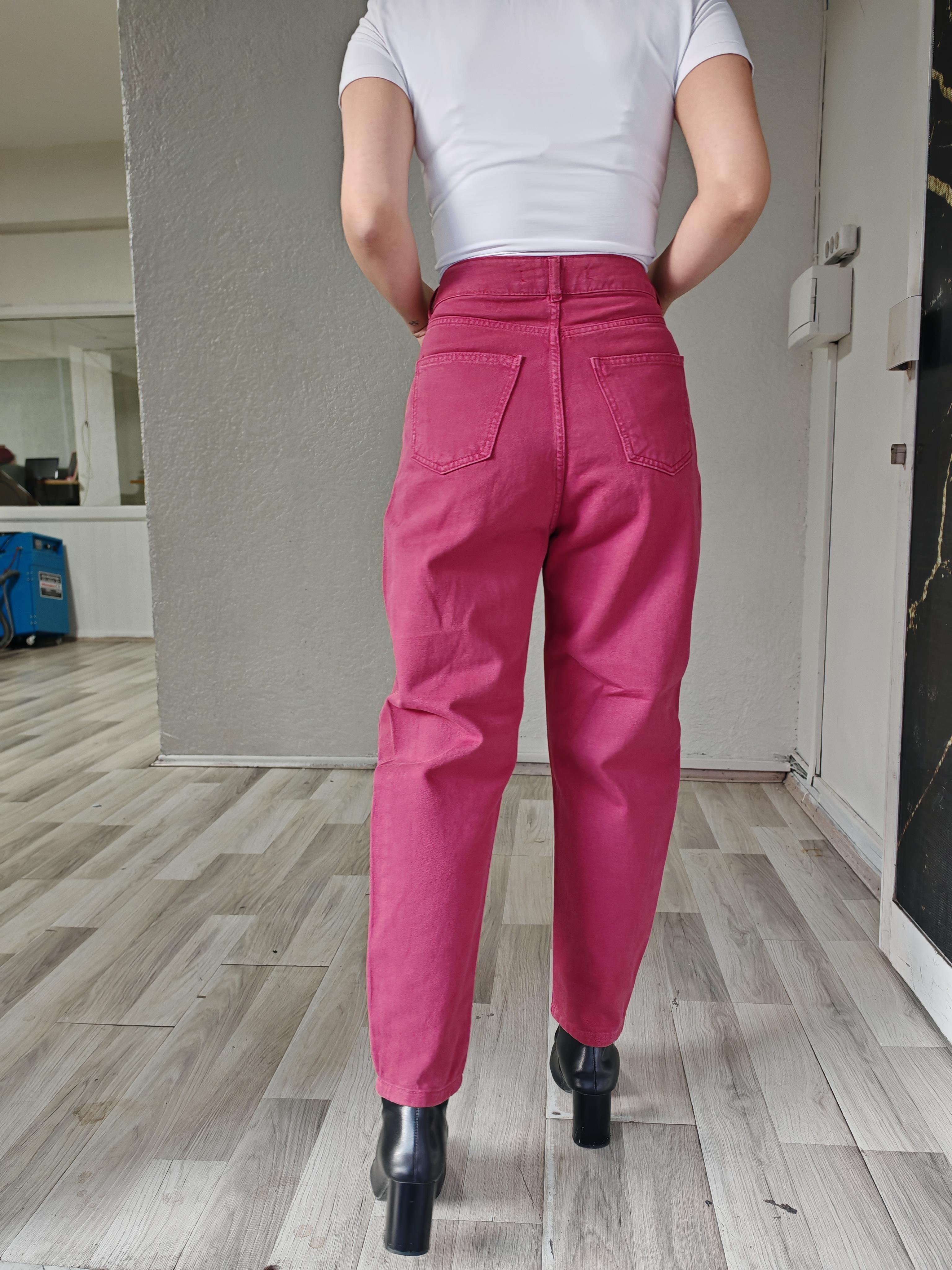 vişne çürügü renk mom jean kadın pantolon