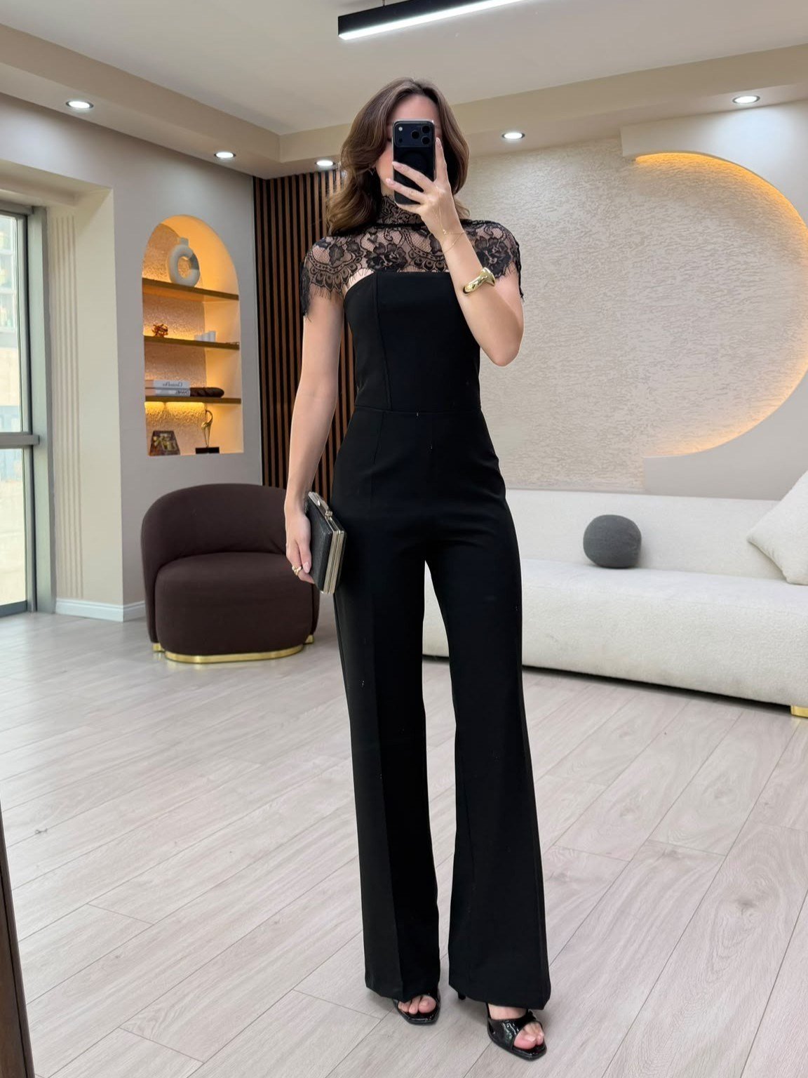 Çıkarılabilir Dantel Detaylı Tulum NVM-20671